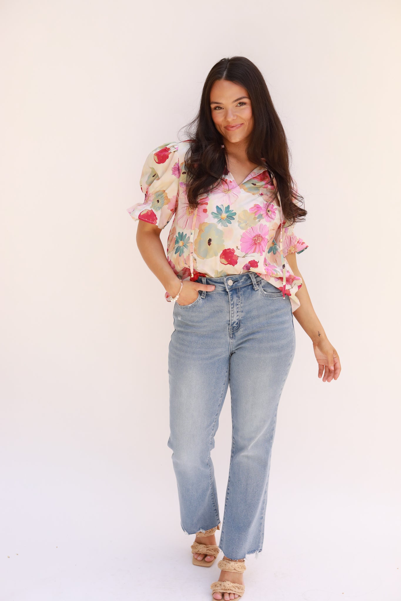 Watercolor Floral Top