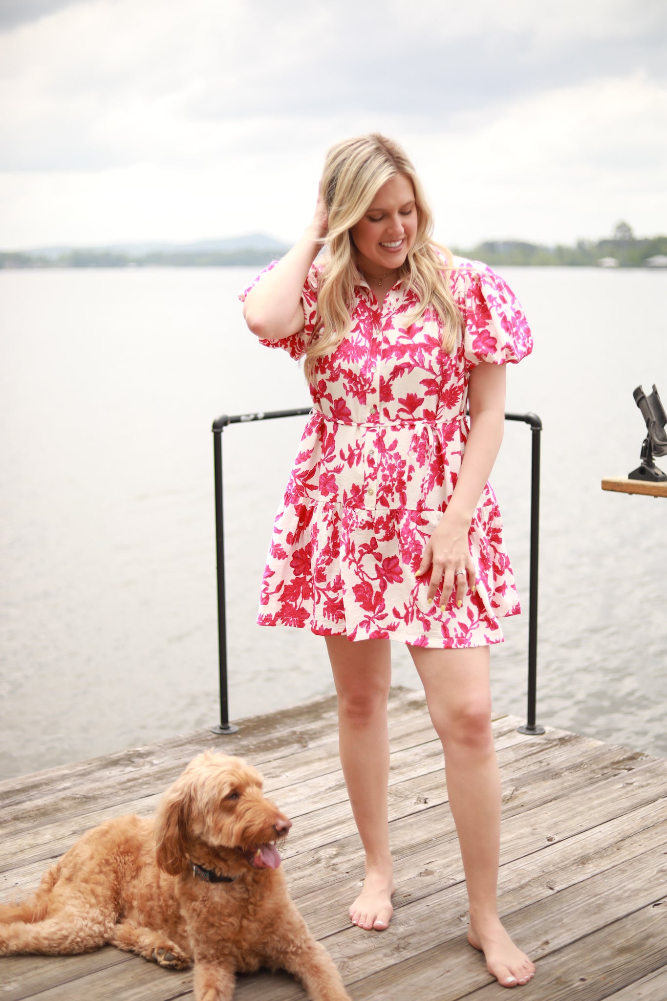 Floral Tie Waist Dress