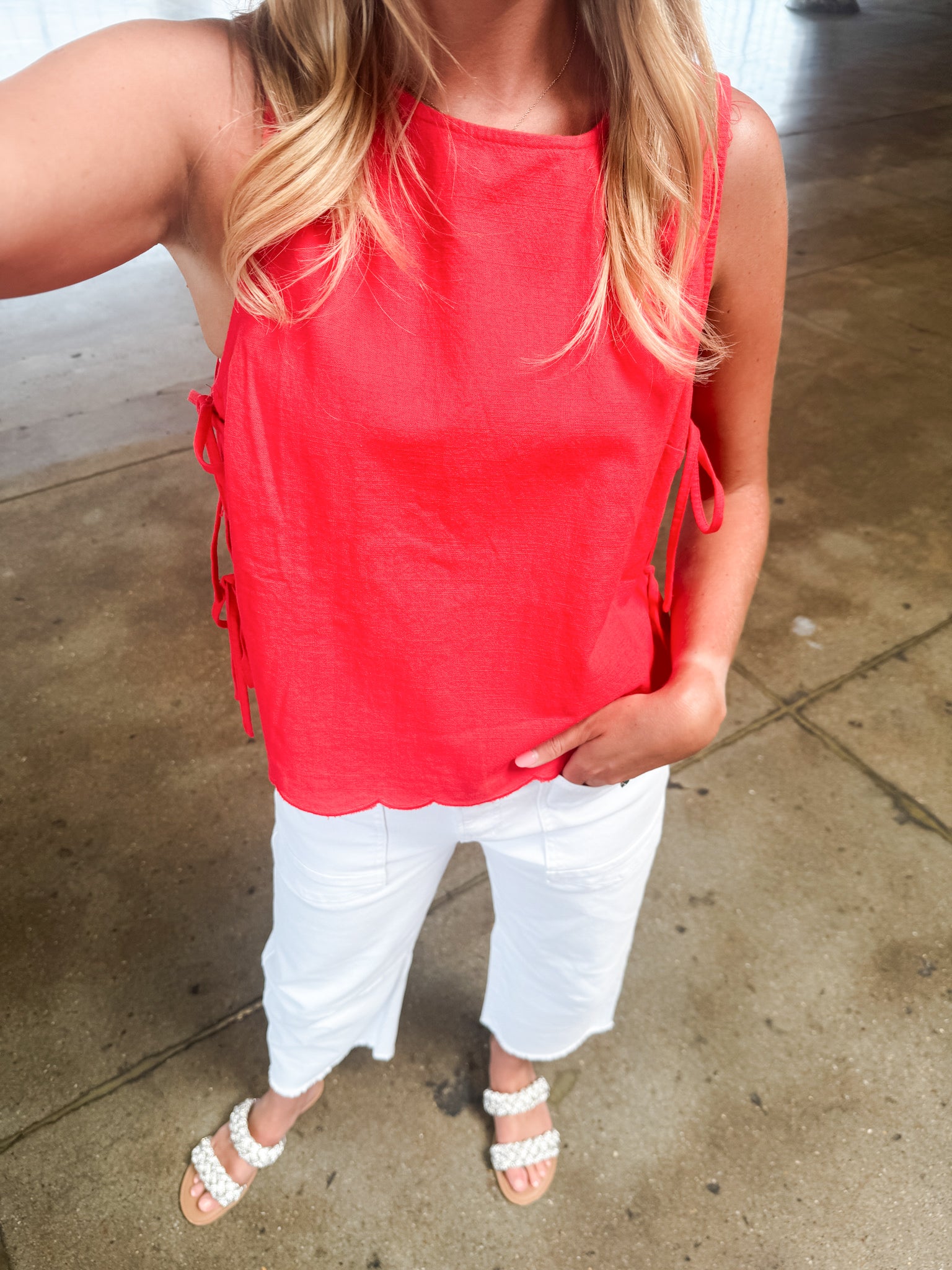 Leigh Scalloped Tank
