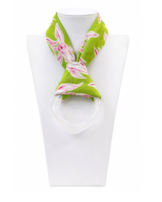 Green & Pink Floral Scarf - The Pink Tulip Clothing