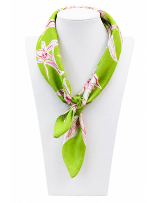 Green & Pink Floral Scarf - The Pink Tulip Clothing