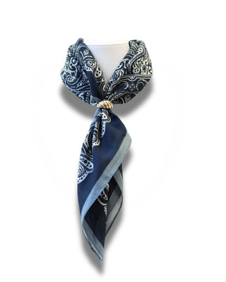 Blue Bandana Neck Scarf - The Pink Tulip Clothing