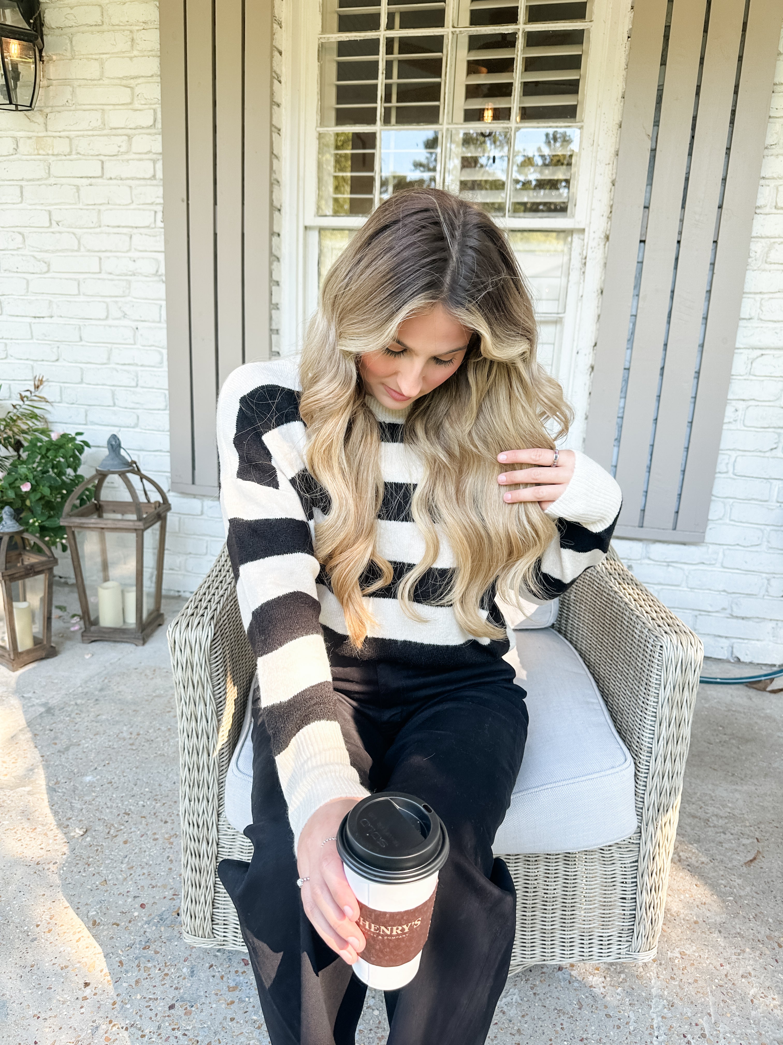 Bold Stripe Crew Neck Sweater