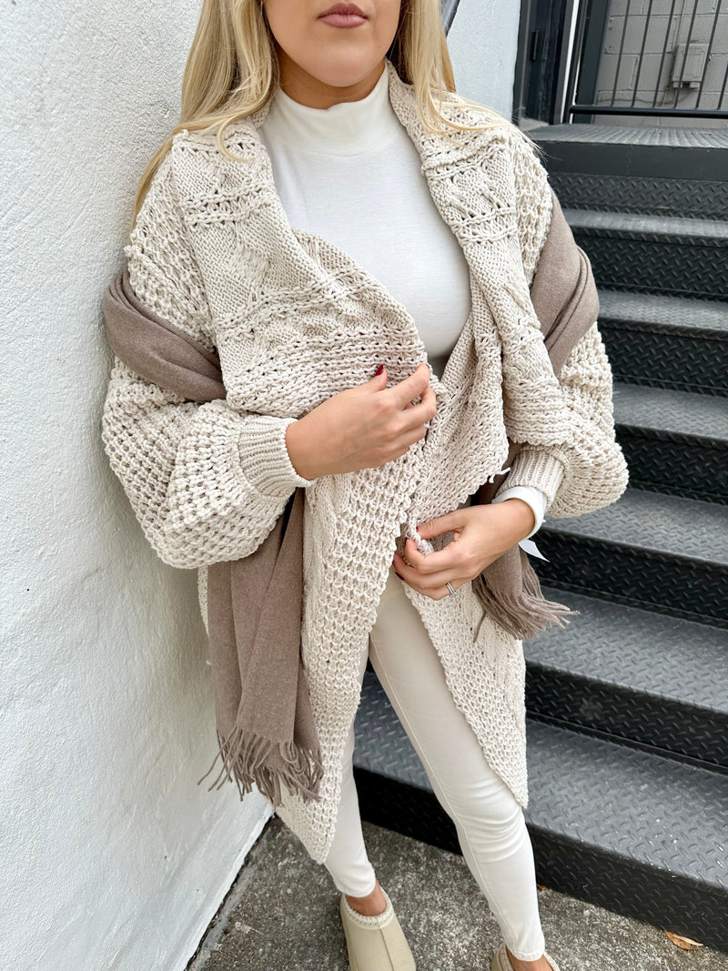 Chunky Knit Sweater Cardigan