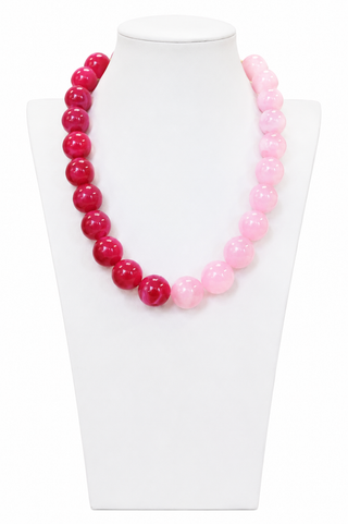 Two Tone Pink Beaded Necklace
