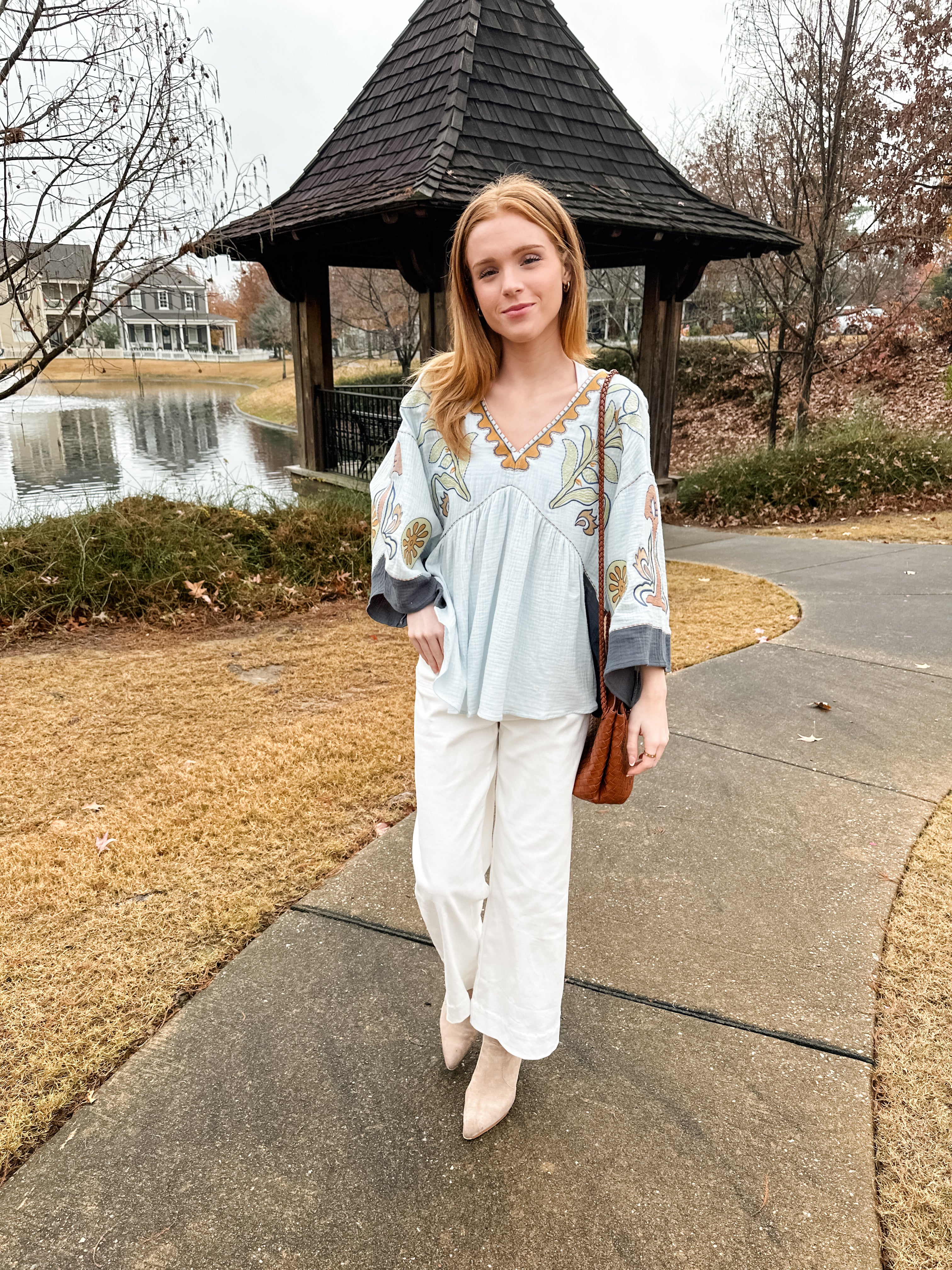 Floral Embroidered Top