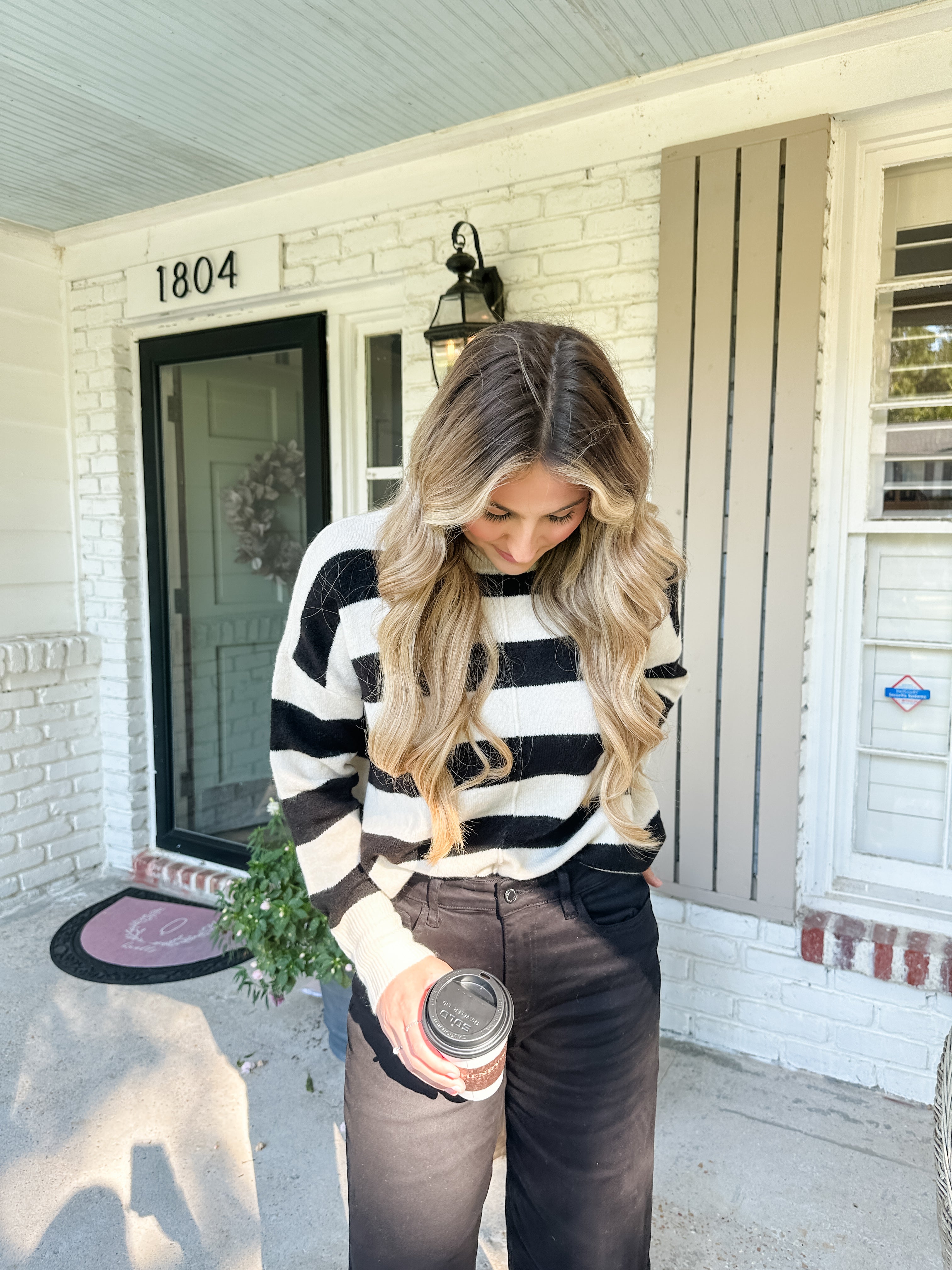 Bold Stripe Crew Neck Sweater