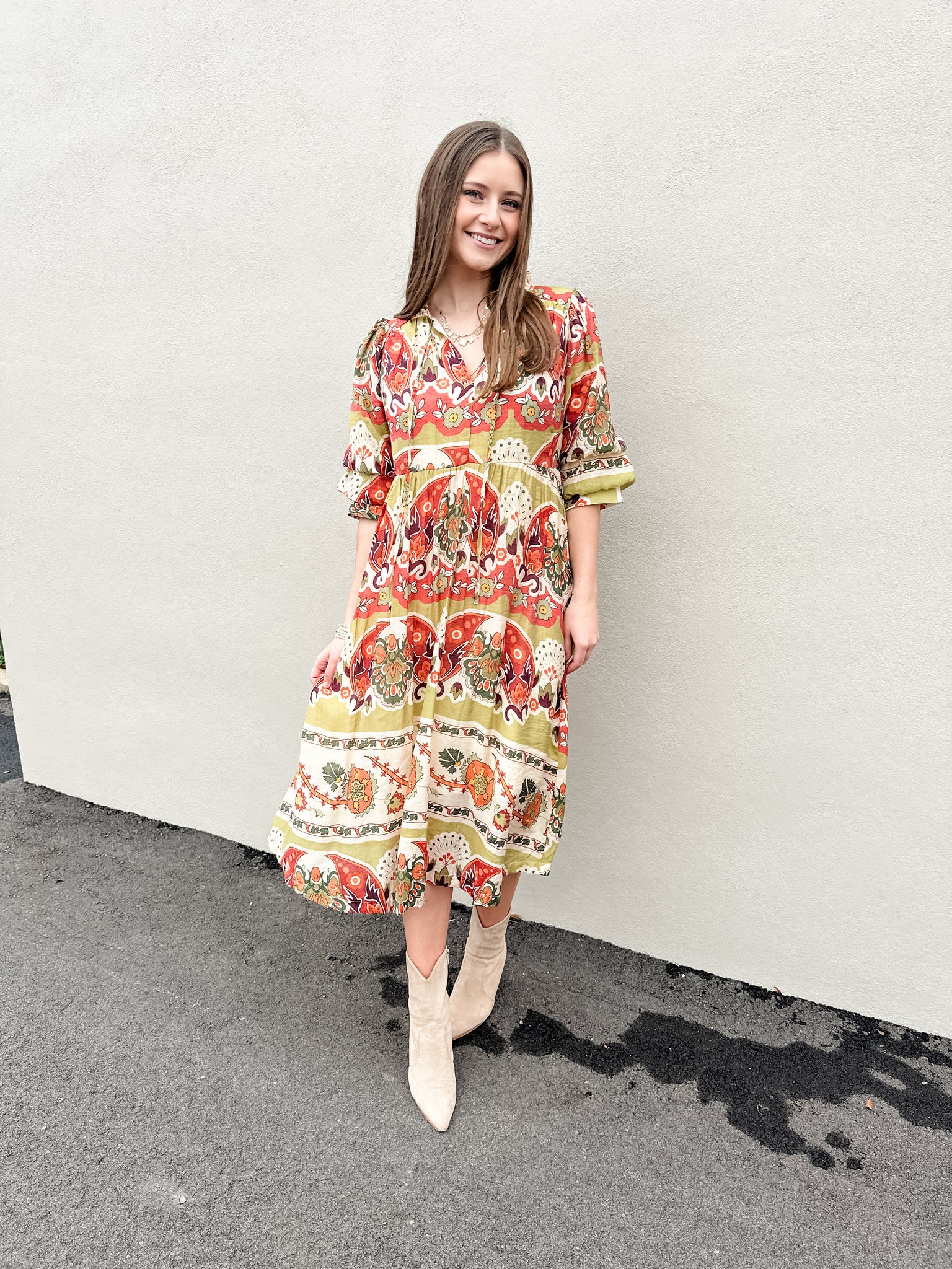 Tulip Clothing Patton Womens Dress in Acorns