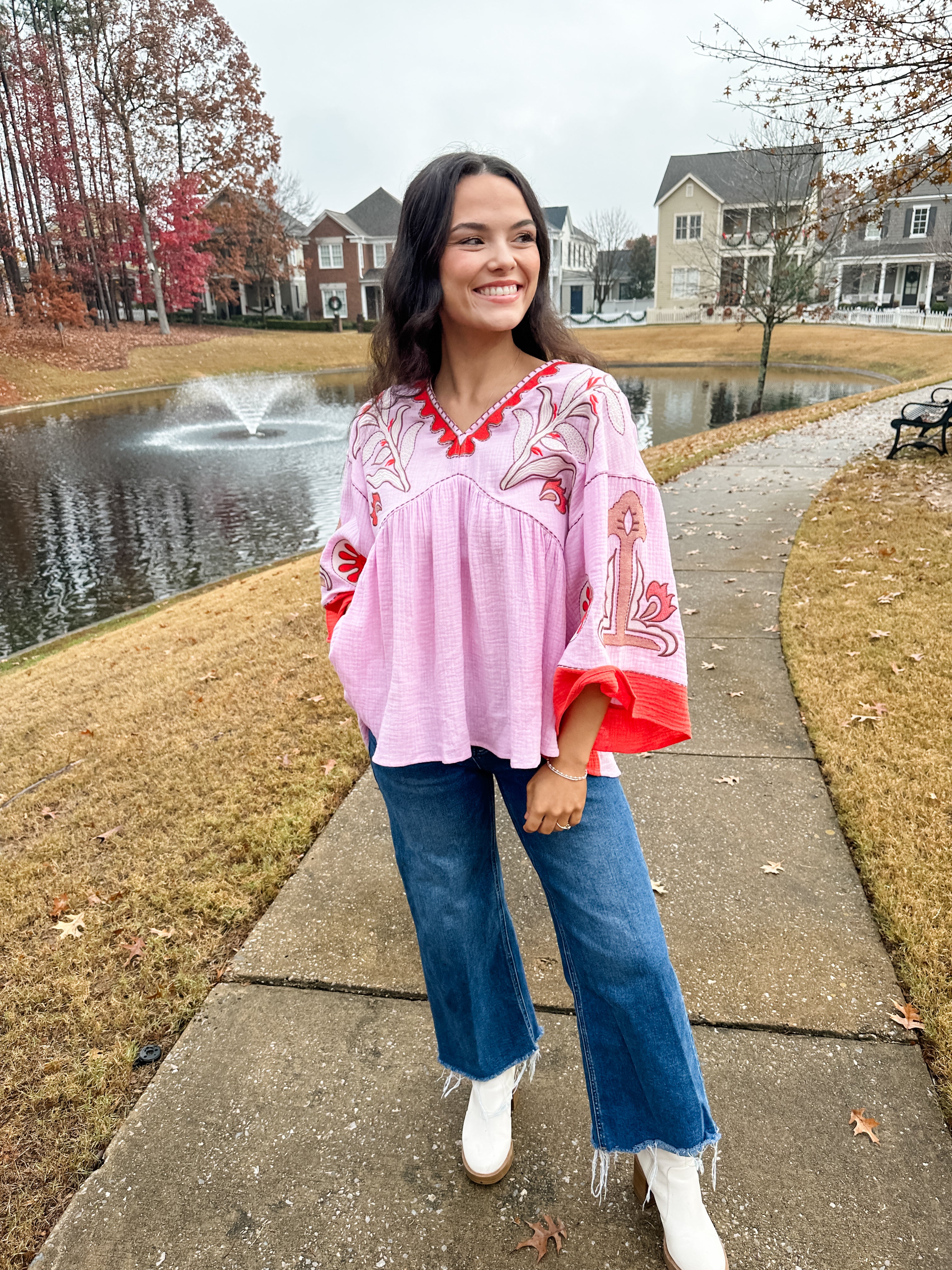 Floral Embroidered Top