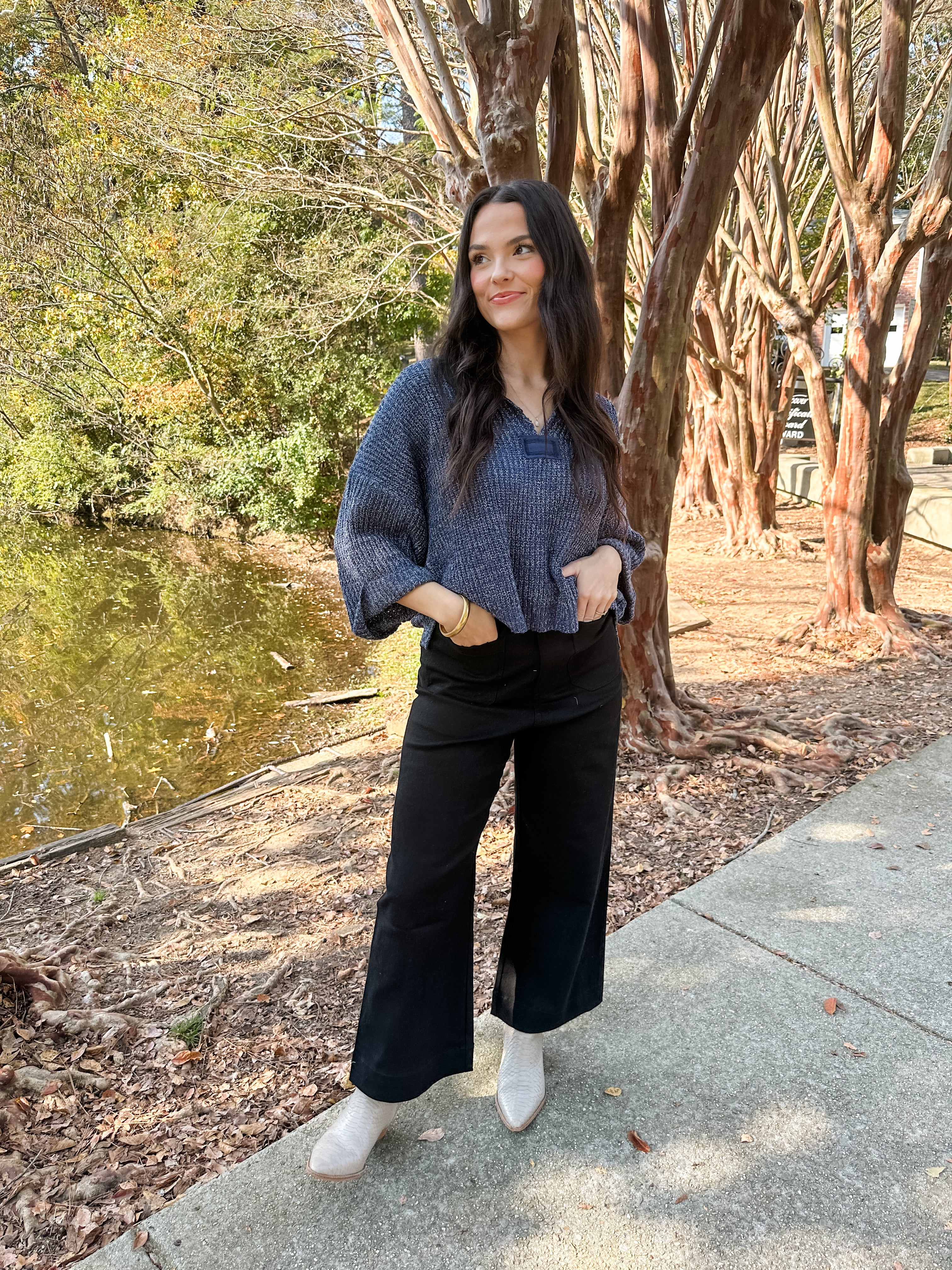 Heathered V-Neck Sweater