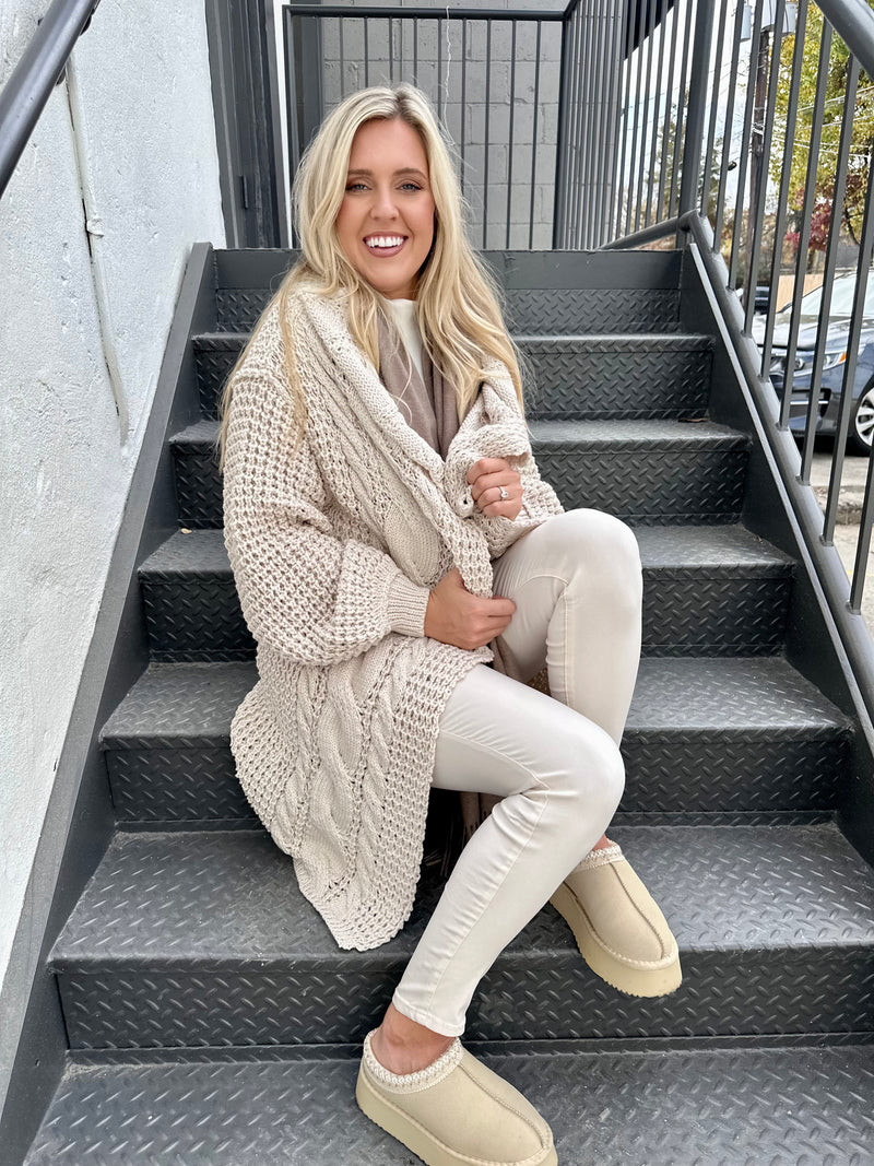 Chunky Knit Sweater Cardigan