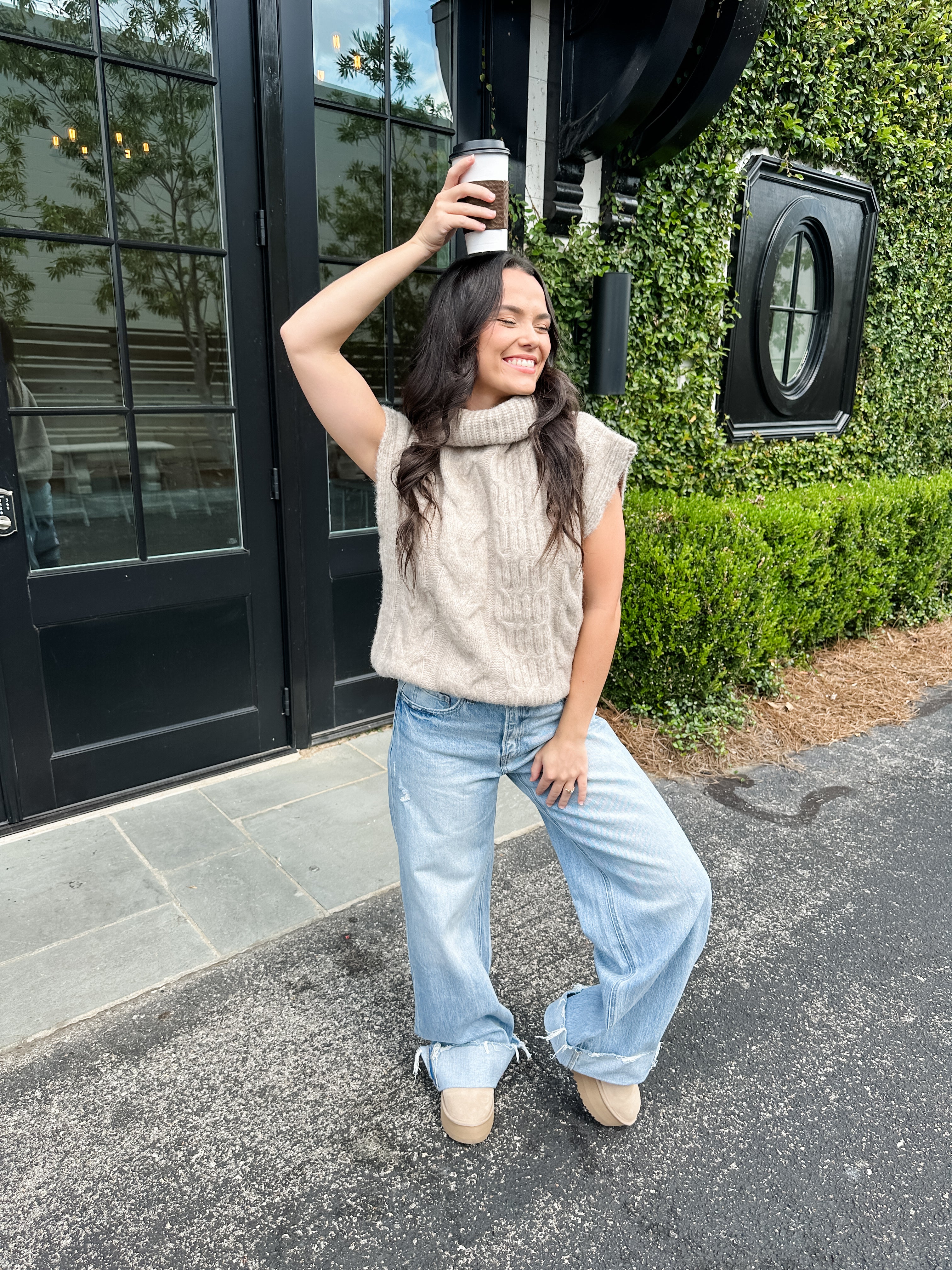 Sleeveless Chunky Sweater Vest