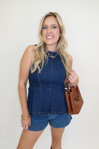 Well Defined Contrast Stitch Top