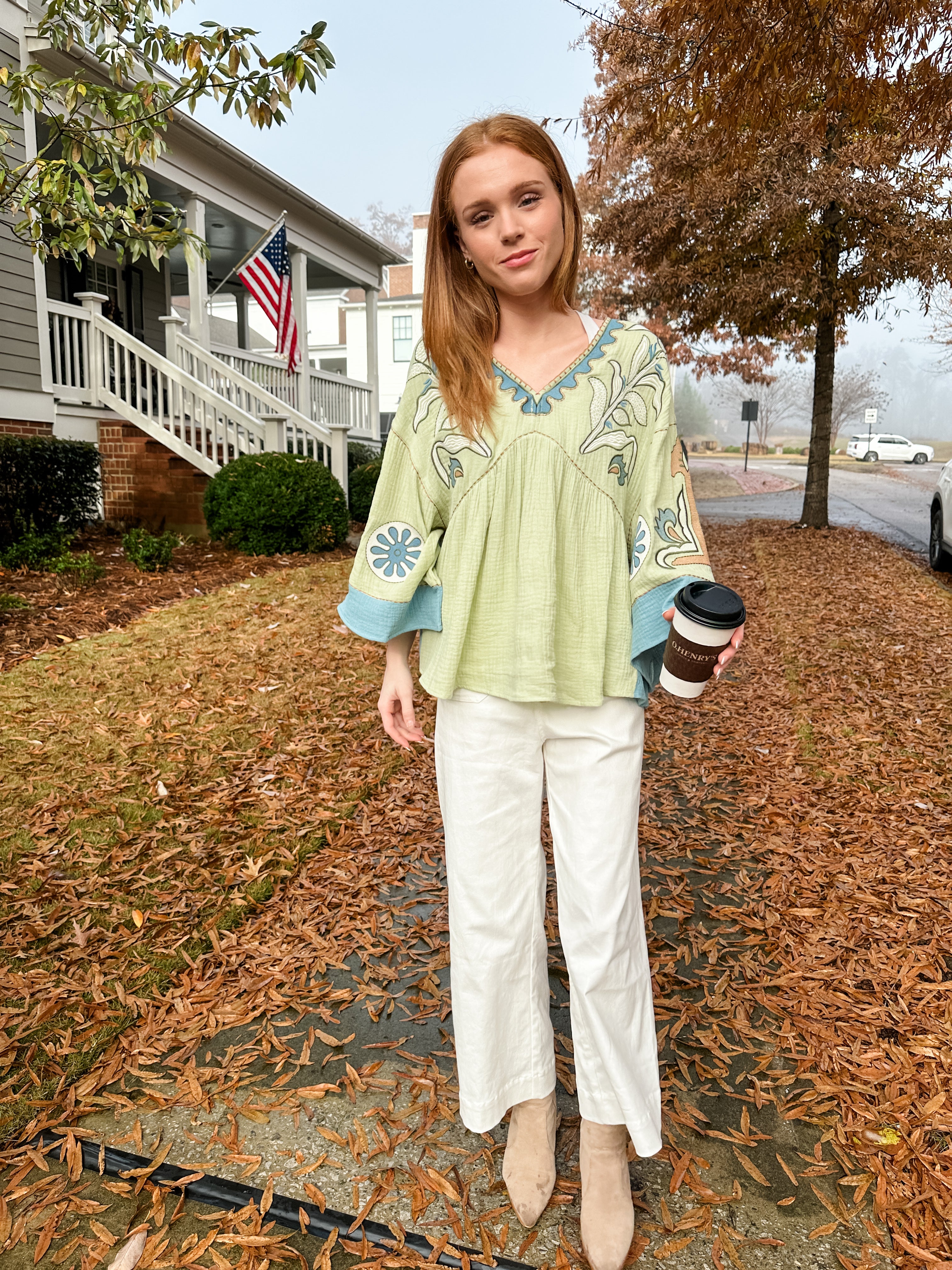 Floral Embroidered Top