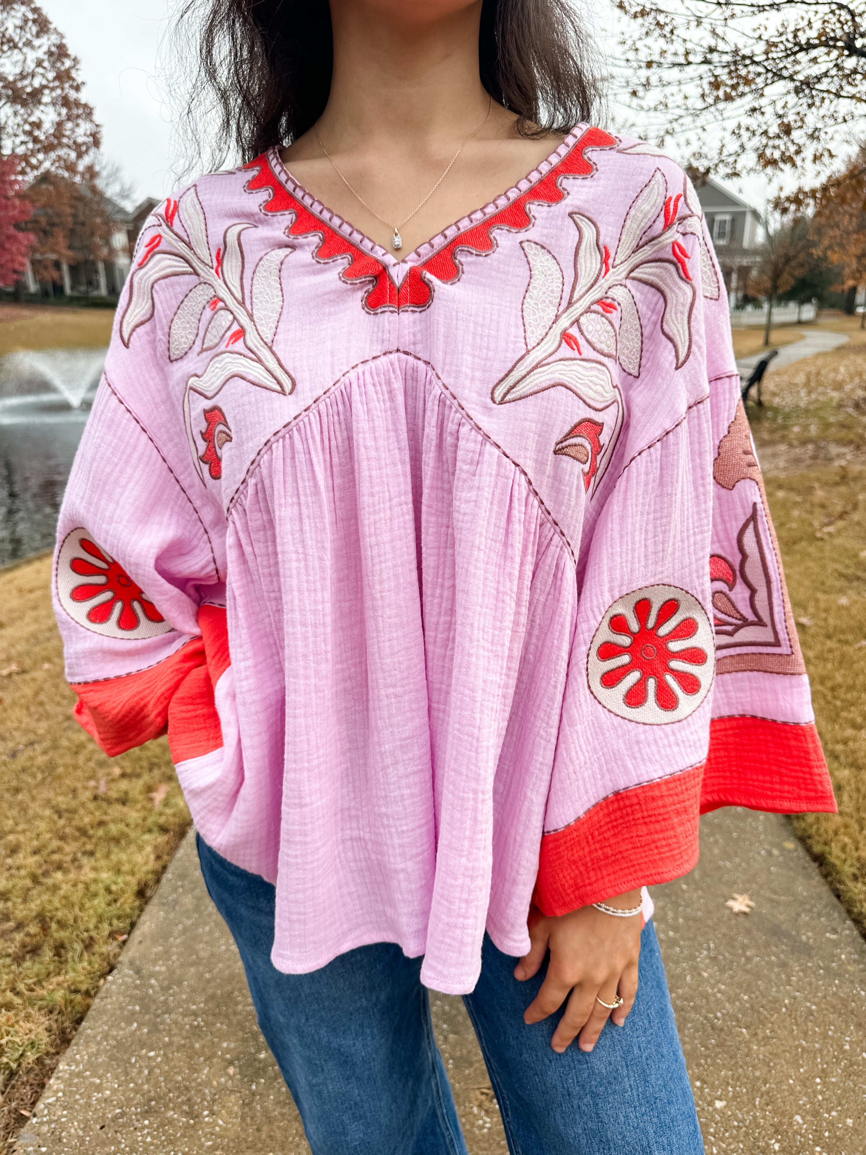 Floral Embroidered Top