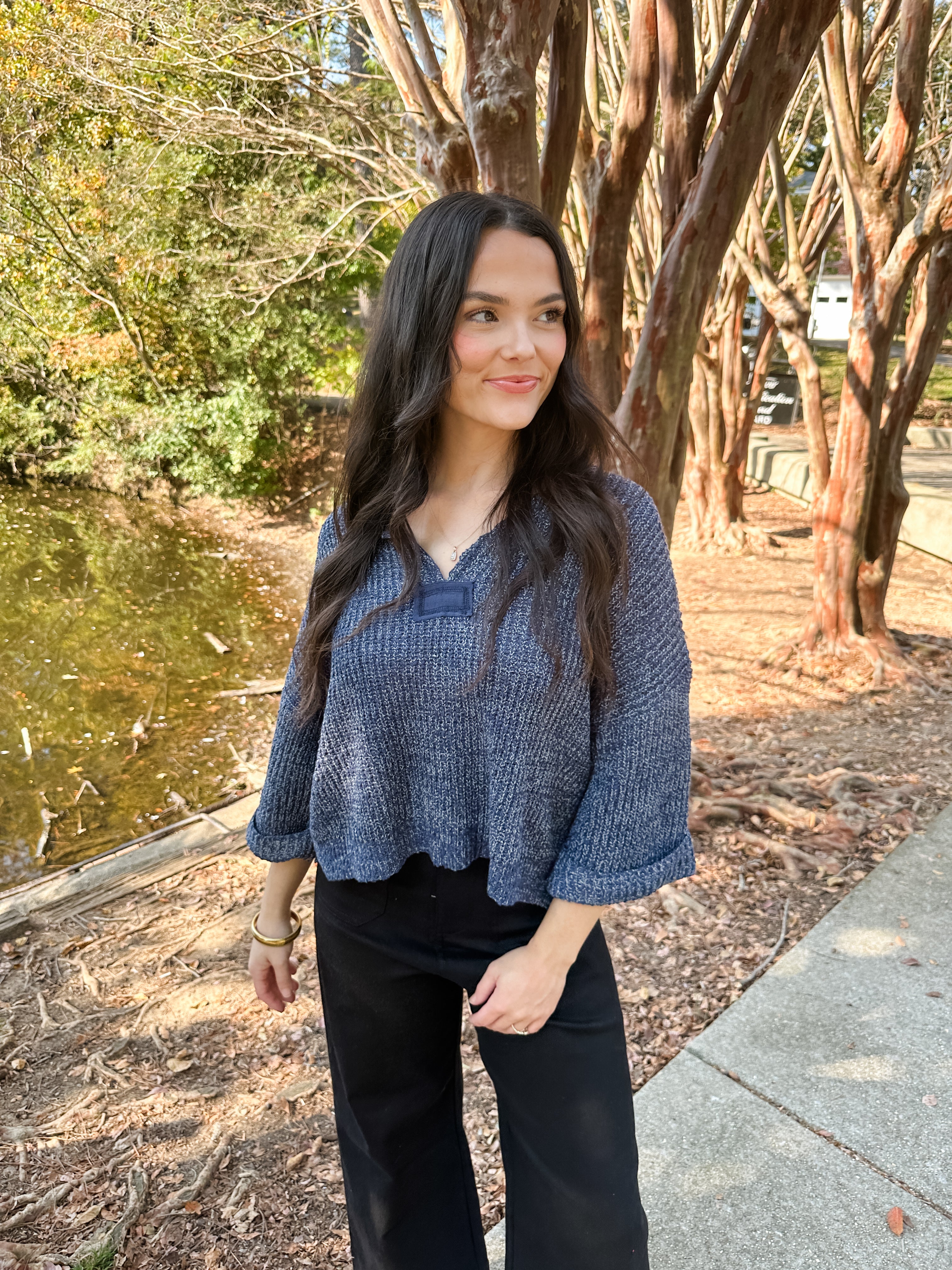 Heathered V-Neck Sweater