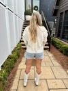 Ruffle Cable Knit Sweater