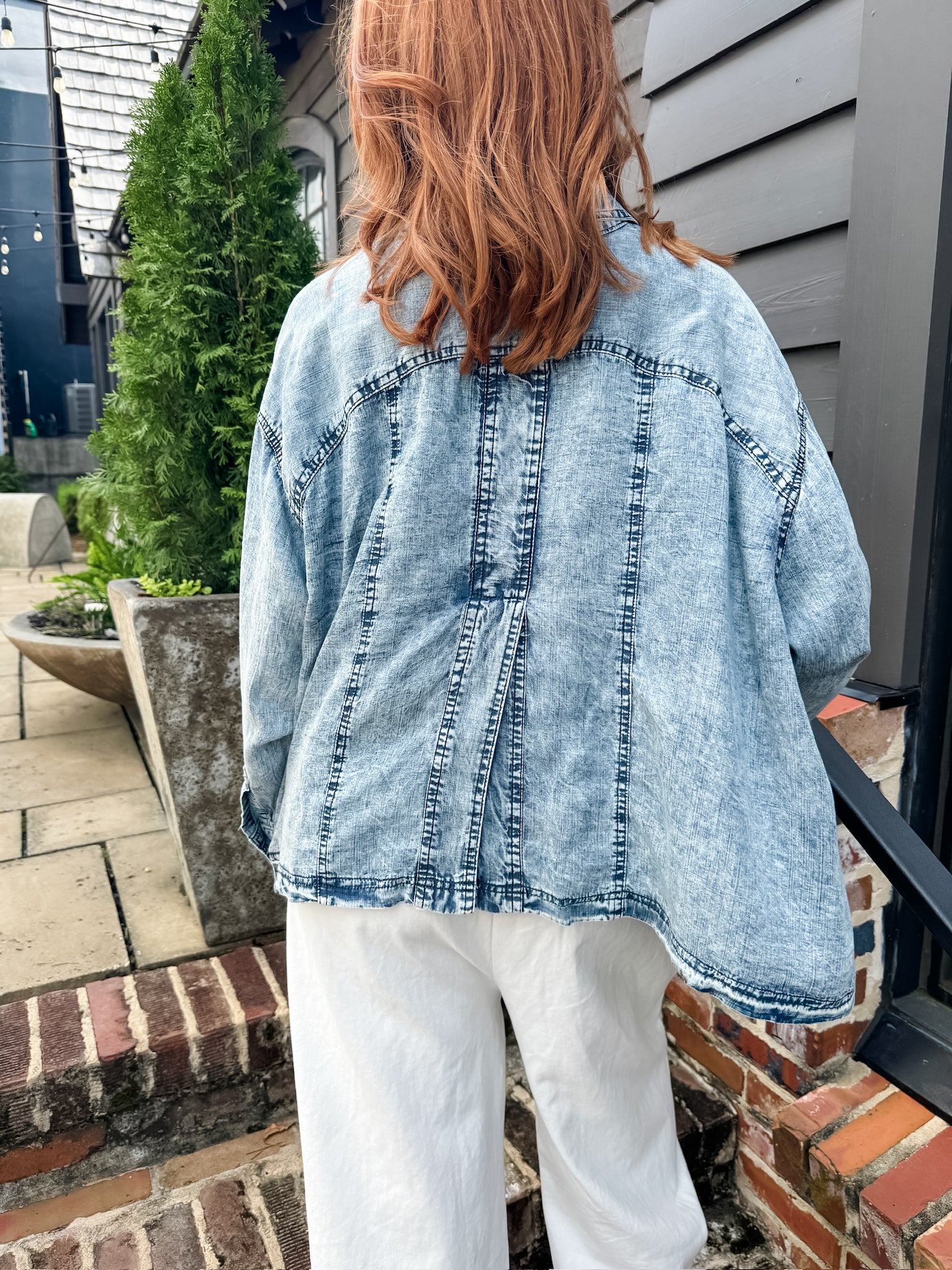 Lightweight Denim Swing Top