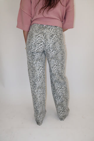 On The Prowl Leopard Wide Leg Jeans