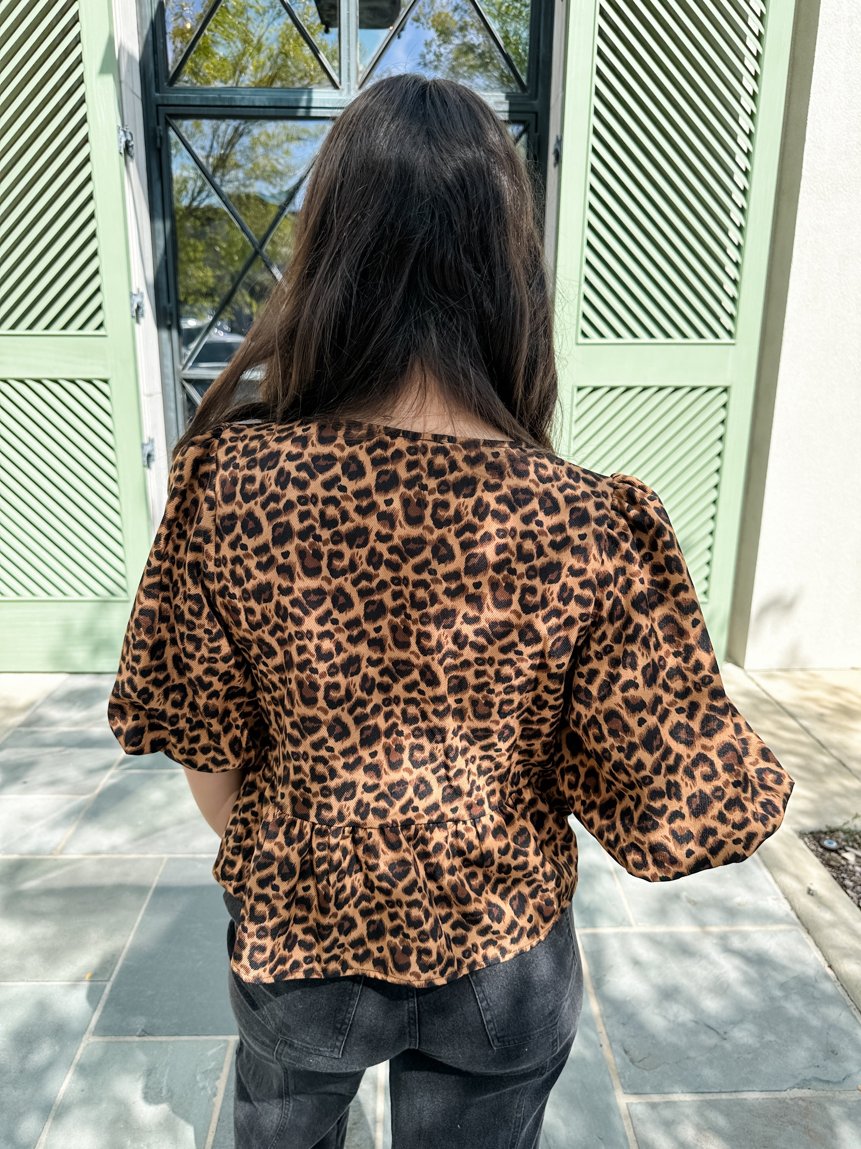 Tie Front Leopard Top