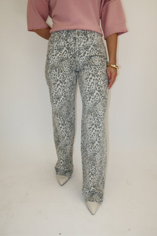 On The Prowl Leopard Wide Leg Jeans
