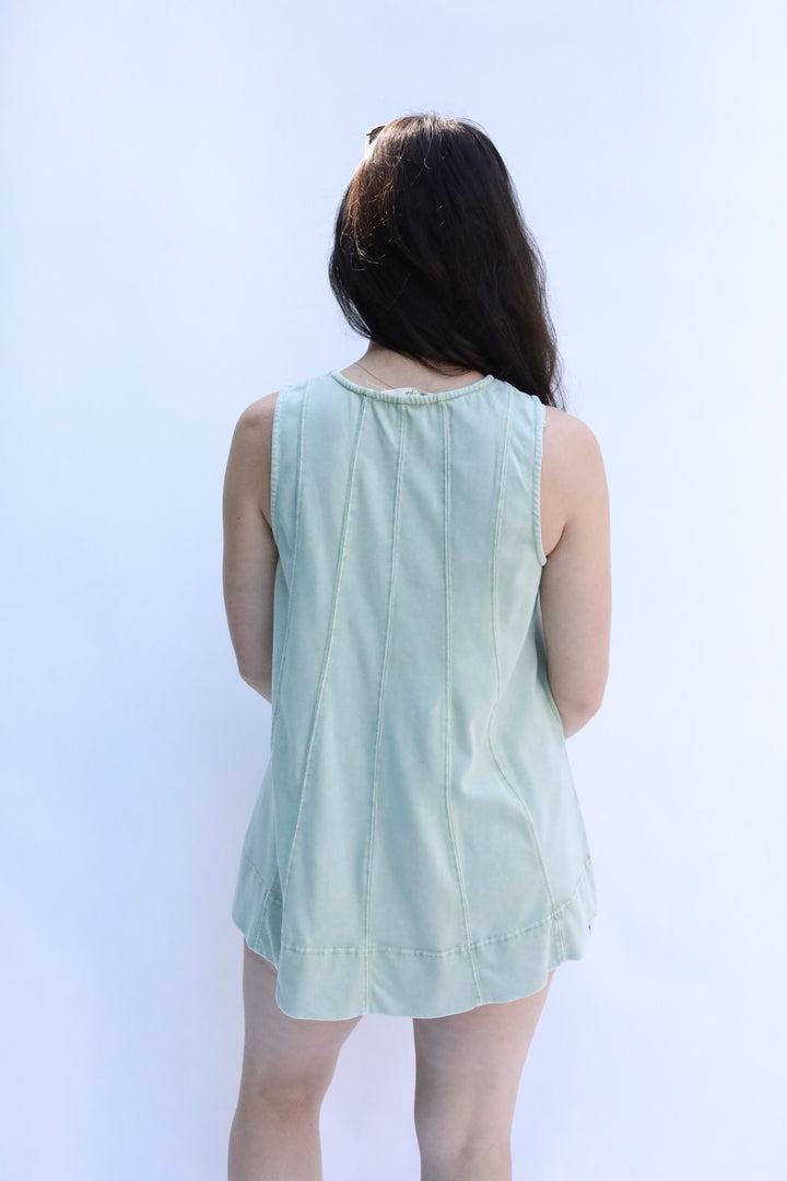 Sleeveless Mineral Wash Top