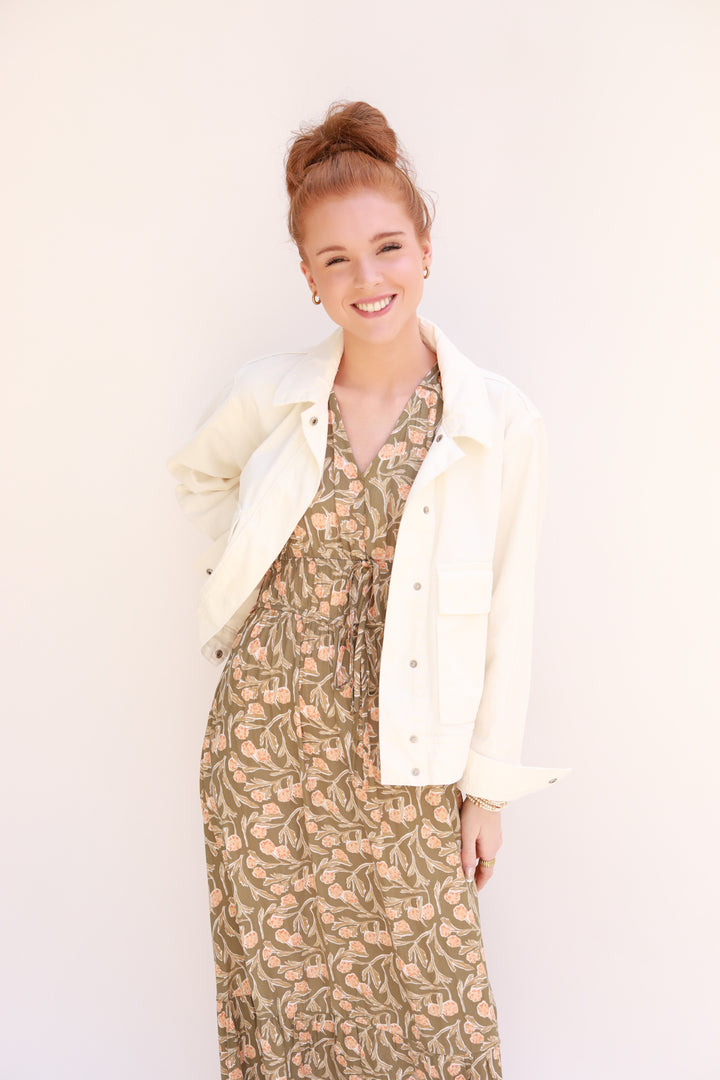 Floral Tie Waist Dress