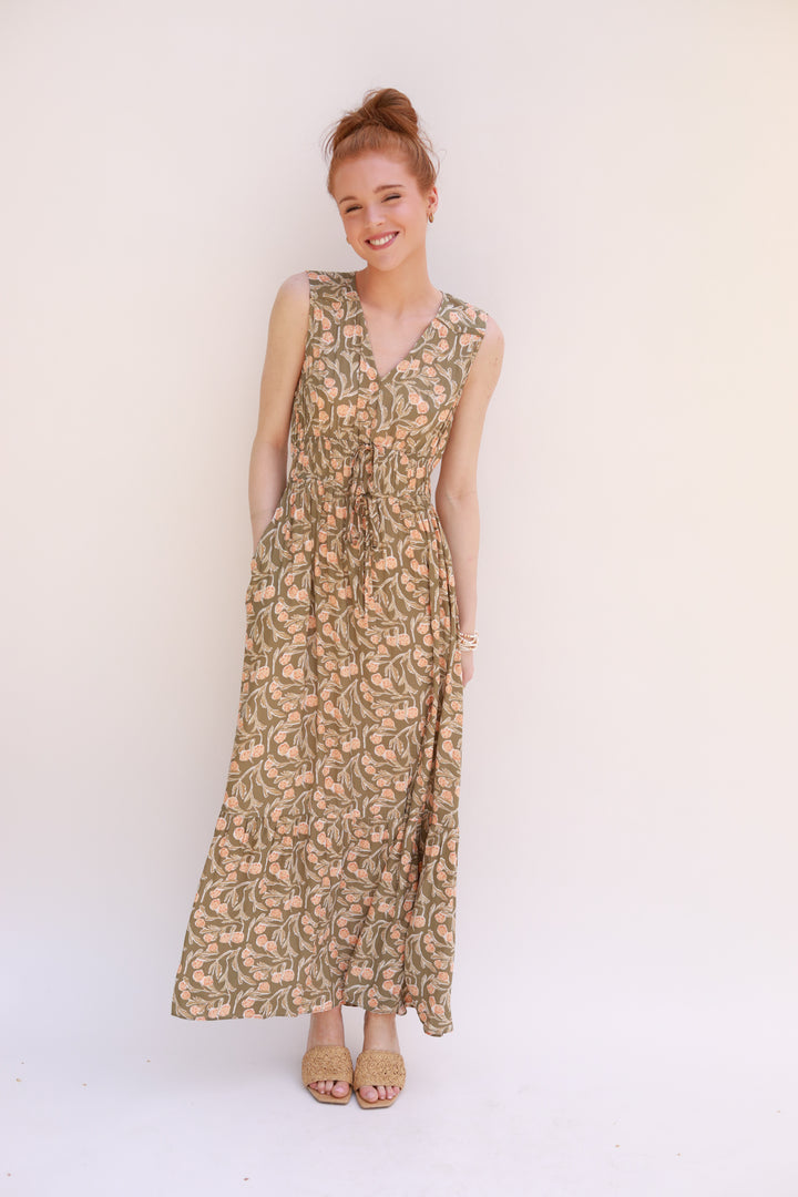 Floral Tie Waist Dress