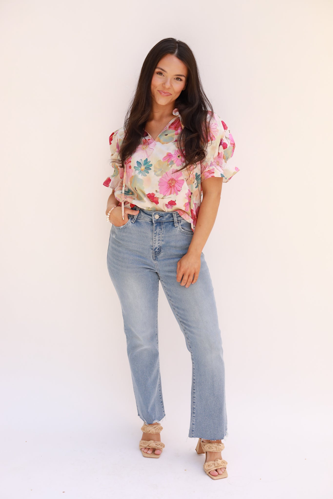 Watercolor Floral Top