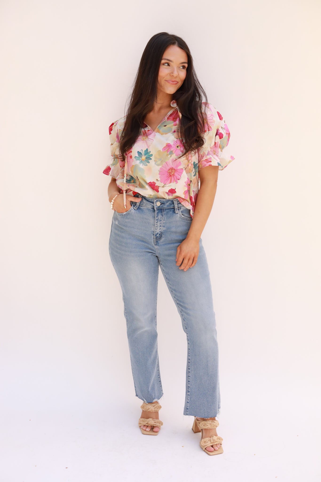 Watercolor Floral Top