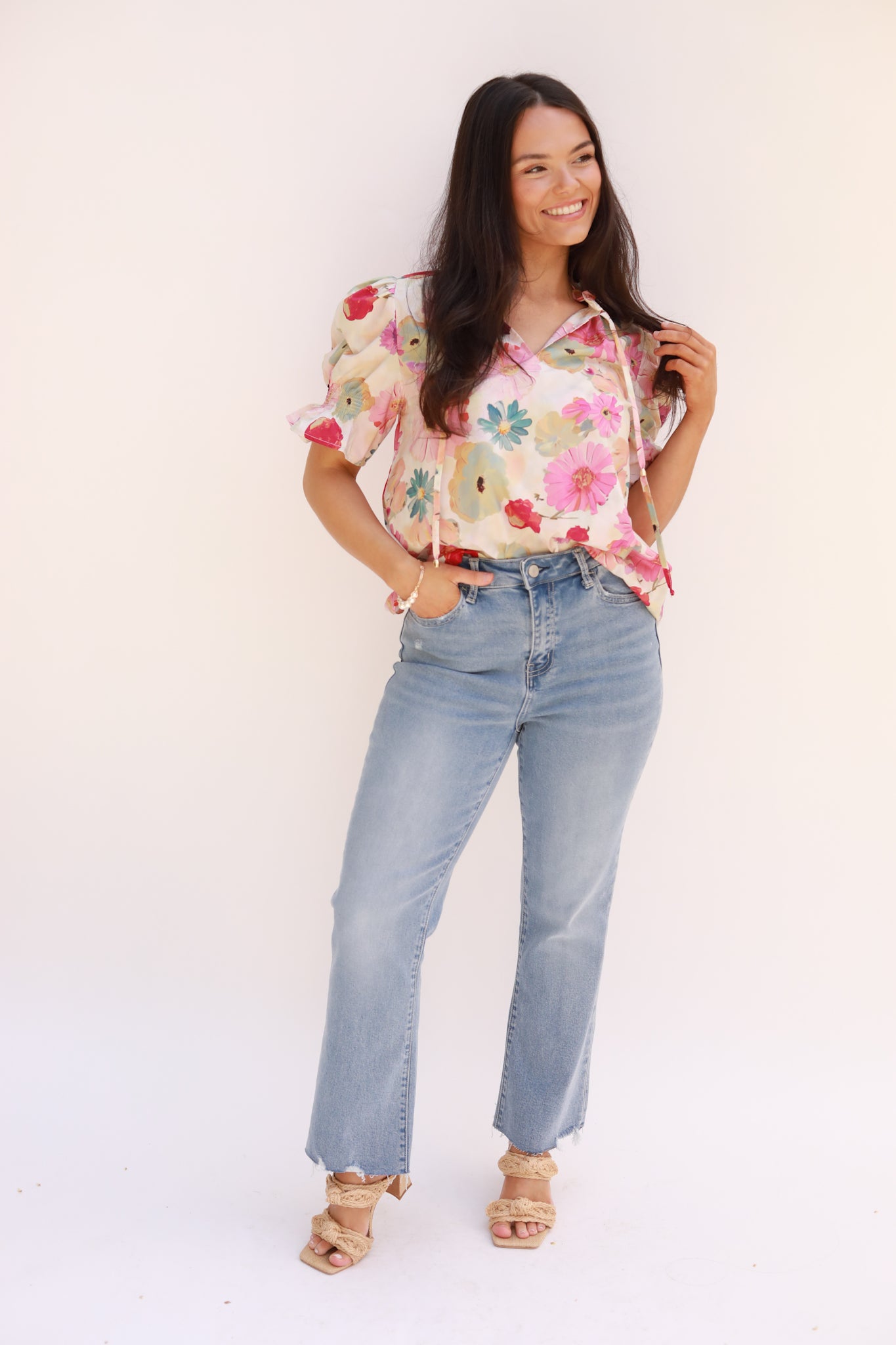 Watercolor Floral Top