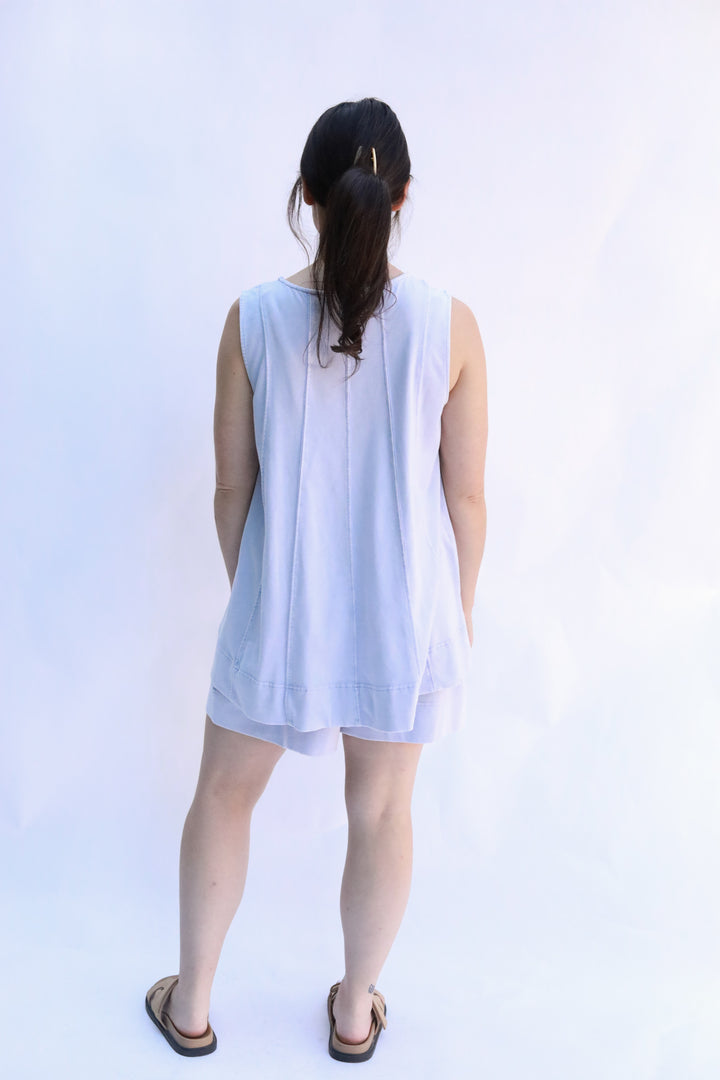 Sleeveless Mineral Wash Top