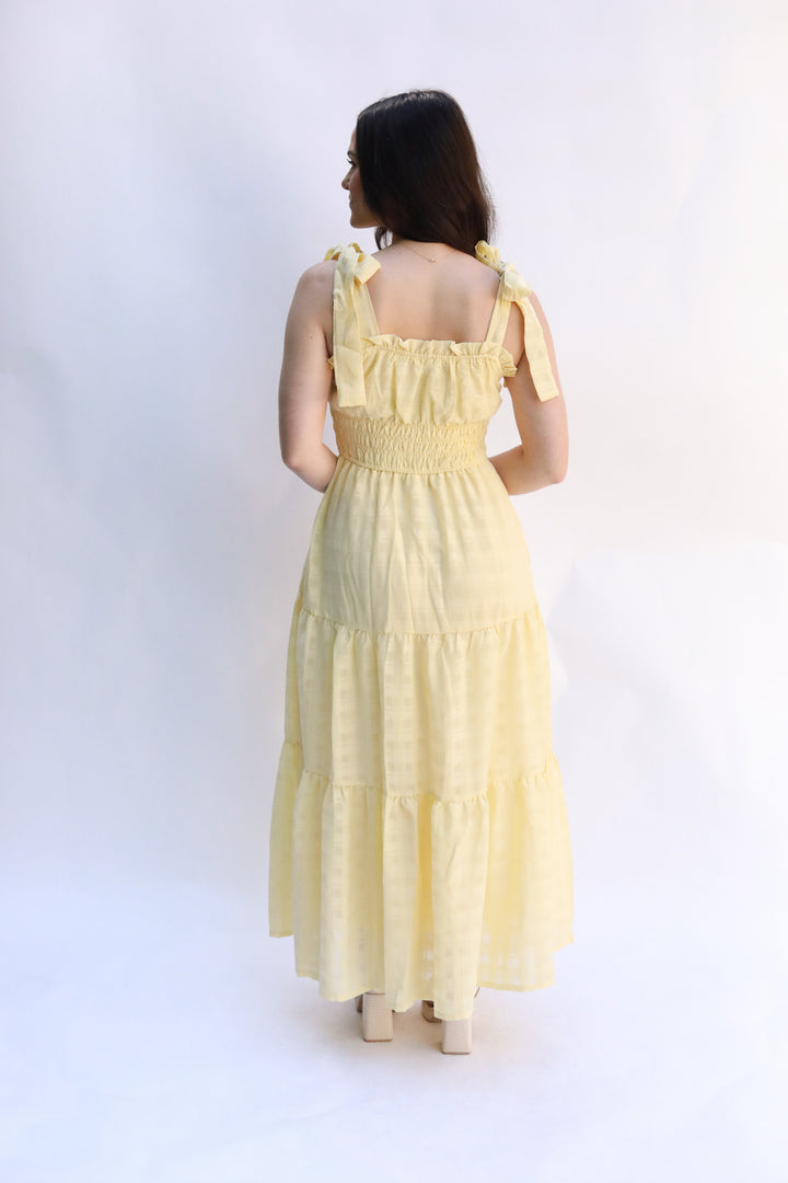 Tie Shoulder Midi Dress