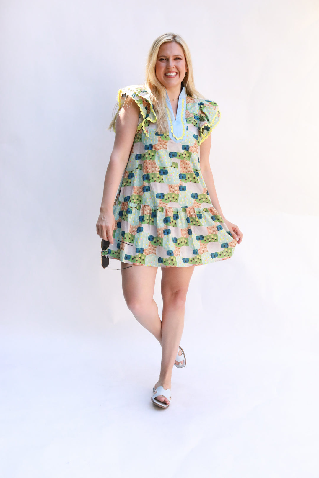 Deep Ruffle Hem Dress