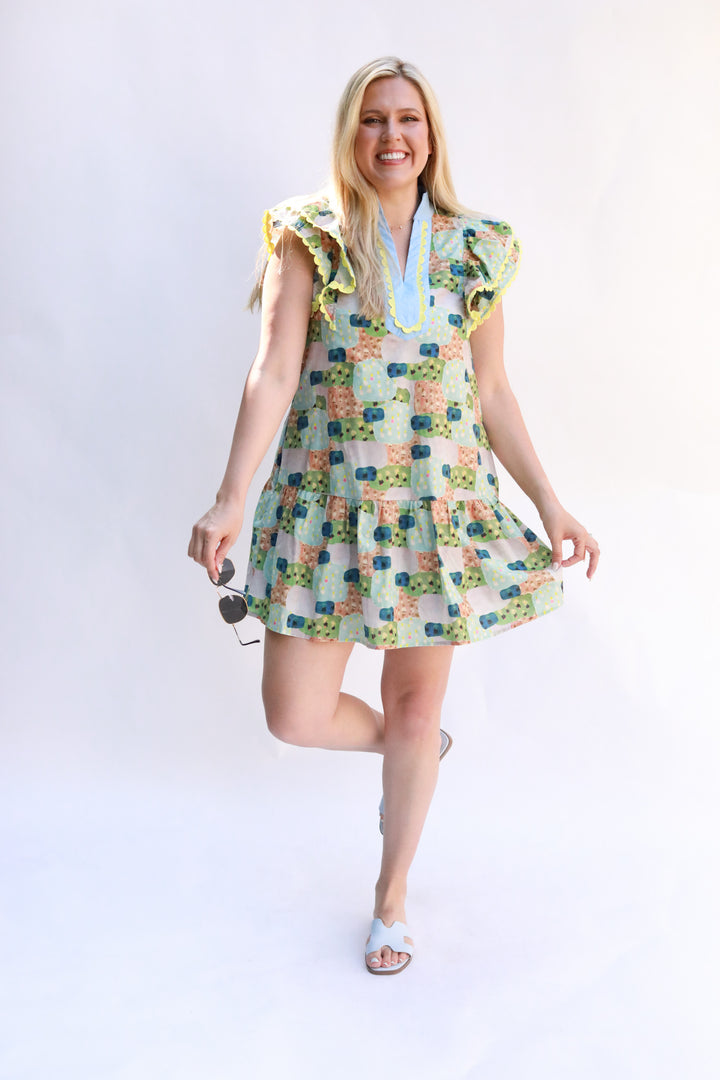 Deep Ruffle Hem Dress