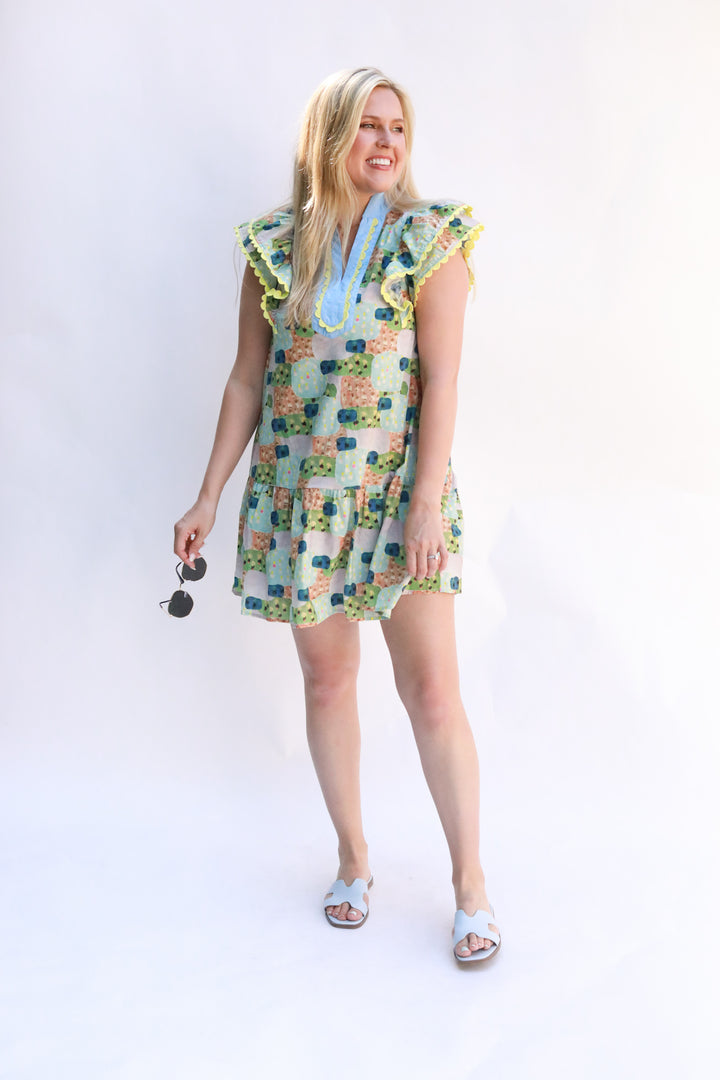 Deep Ruffle Hem Dress