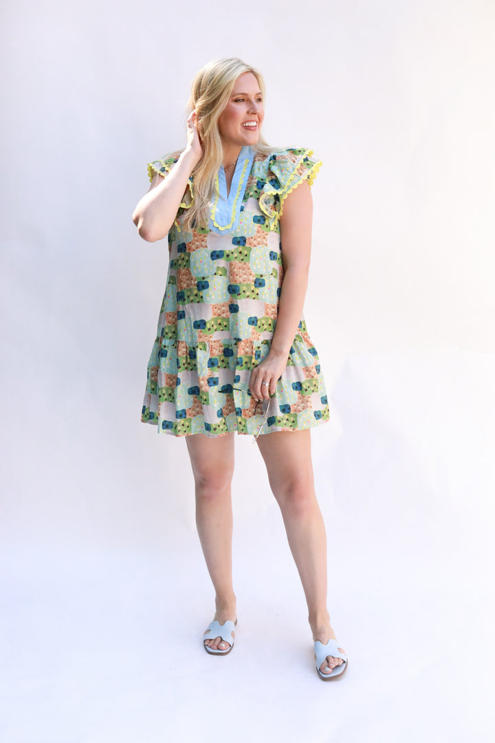 Deep Ruffle Hem Dress