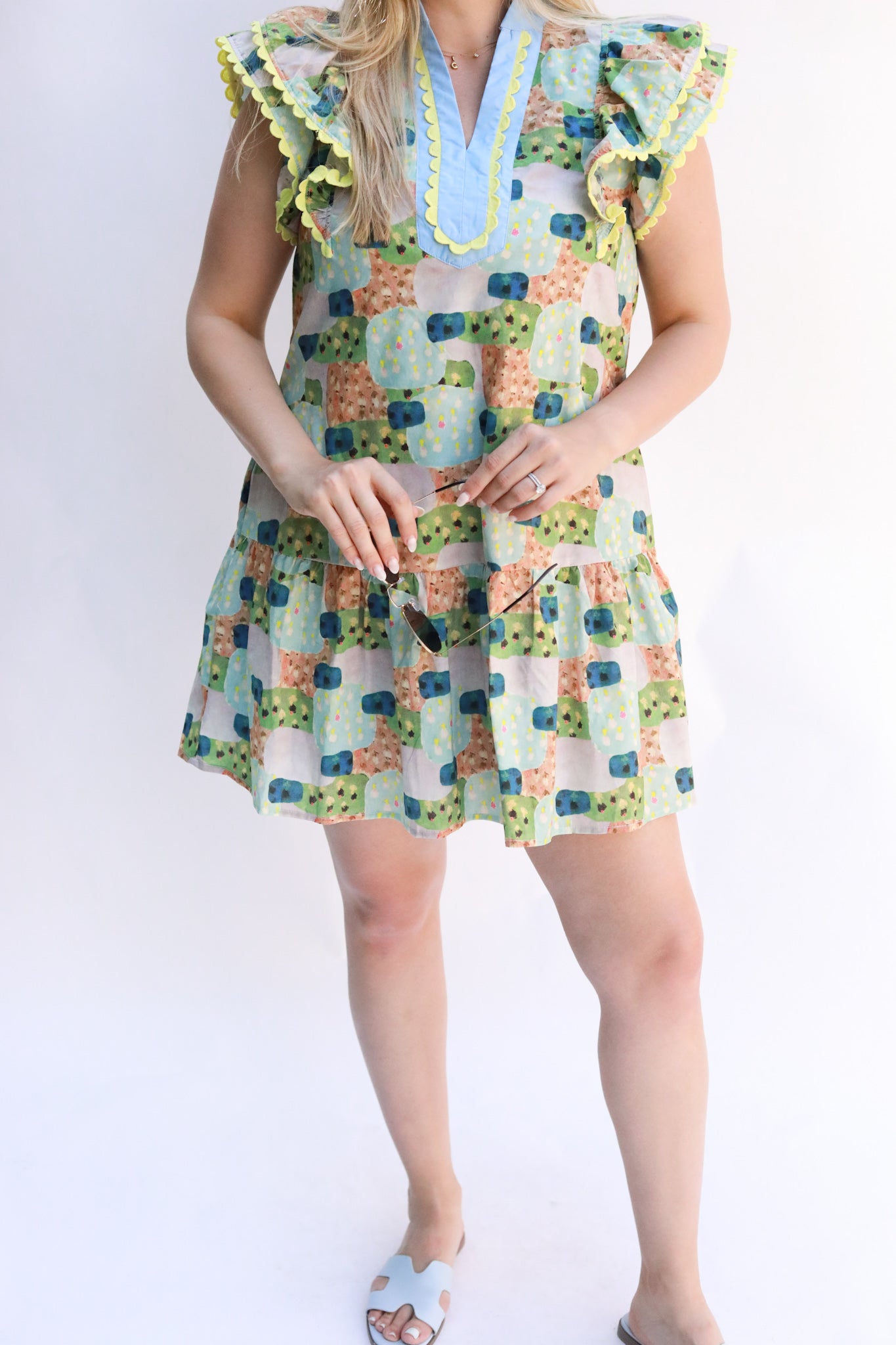 Deep Ruffle Hem Dress