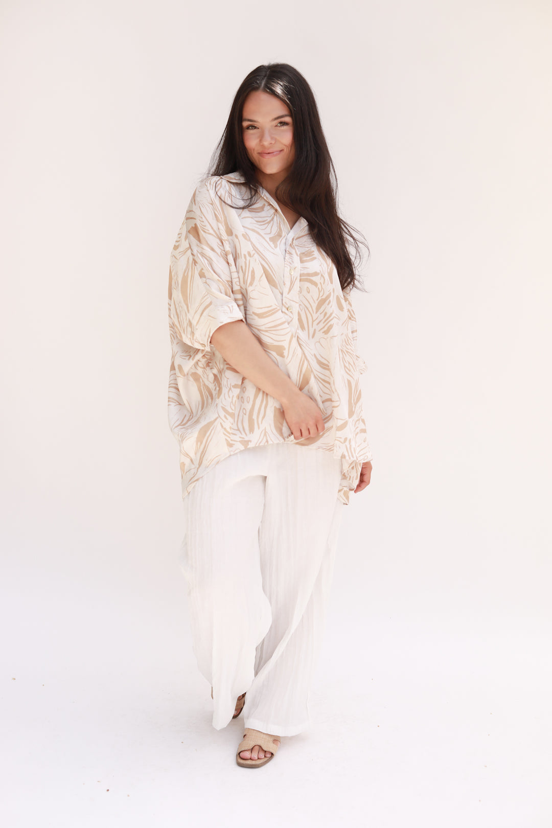 Abstract Button Front Top