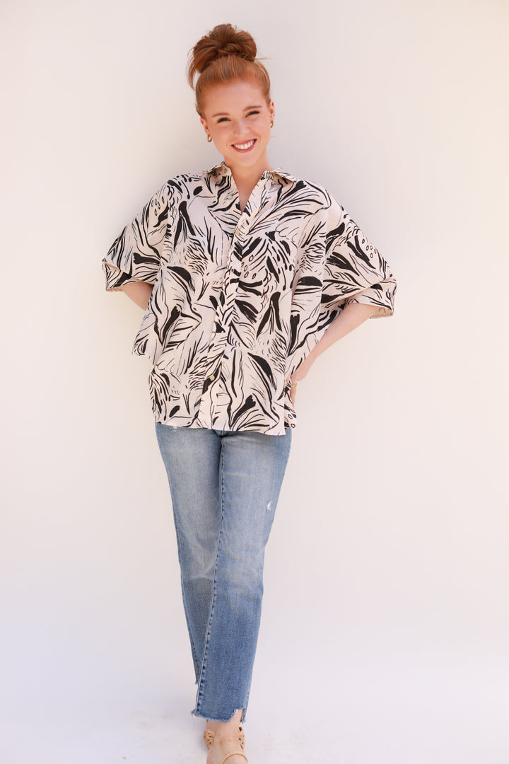 Abstract Button Front Top