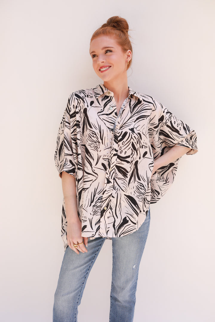 Abstract Button Front Top