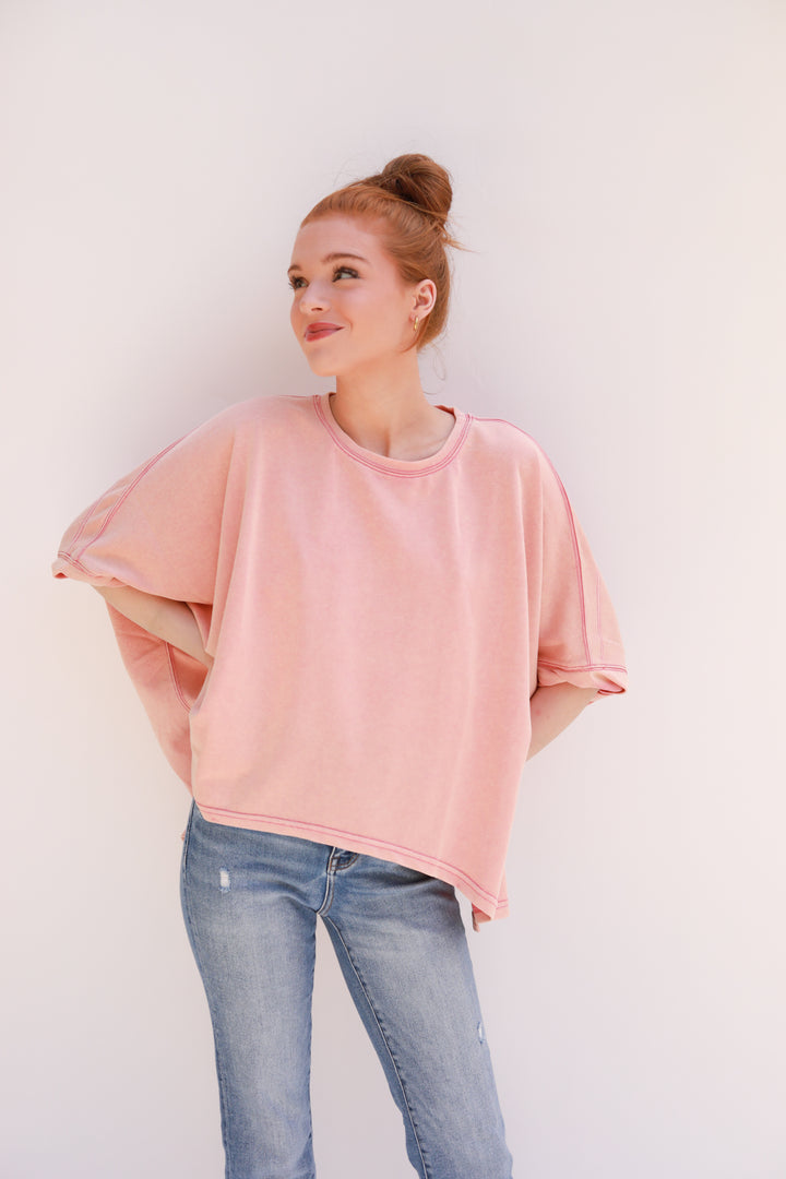 Boxy Mineral Wash Top