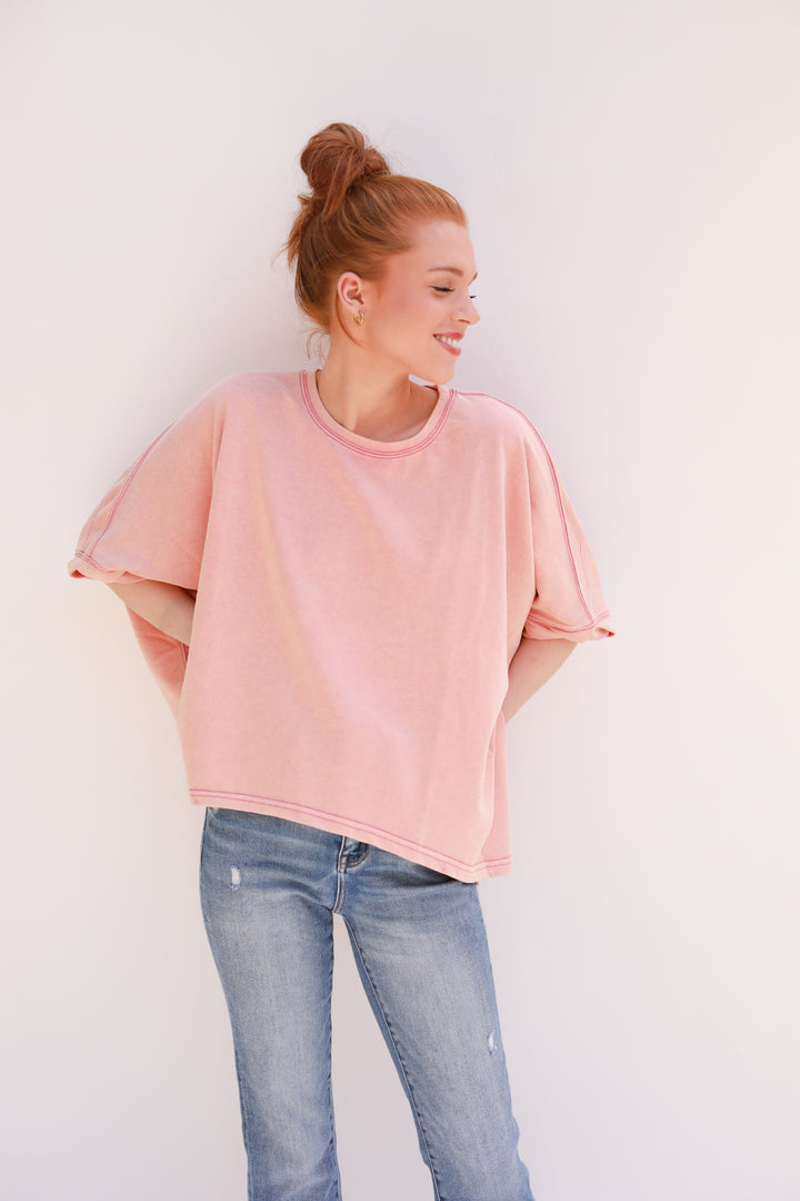 Boxy Mineral Wash Top