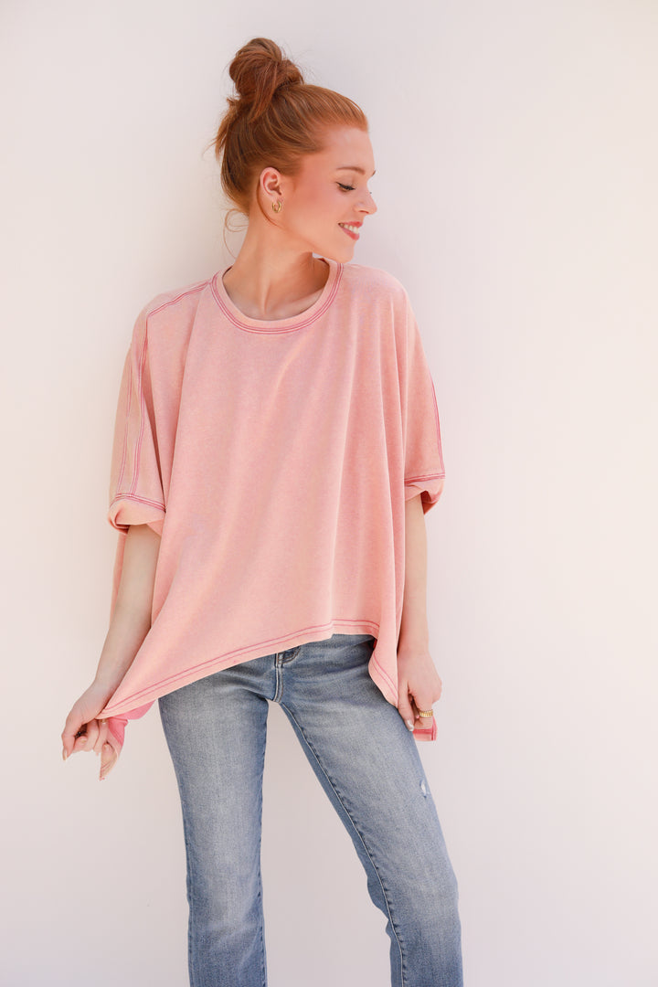Boxy Mineral Wash Top