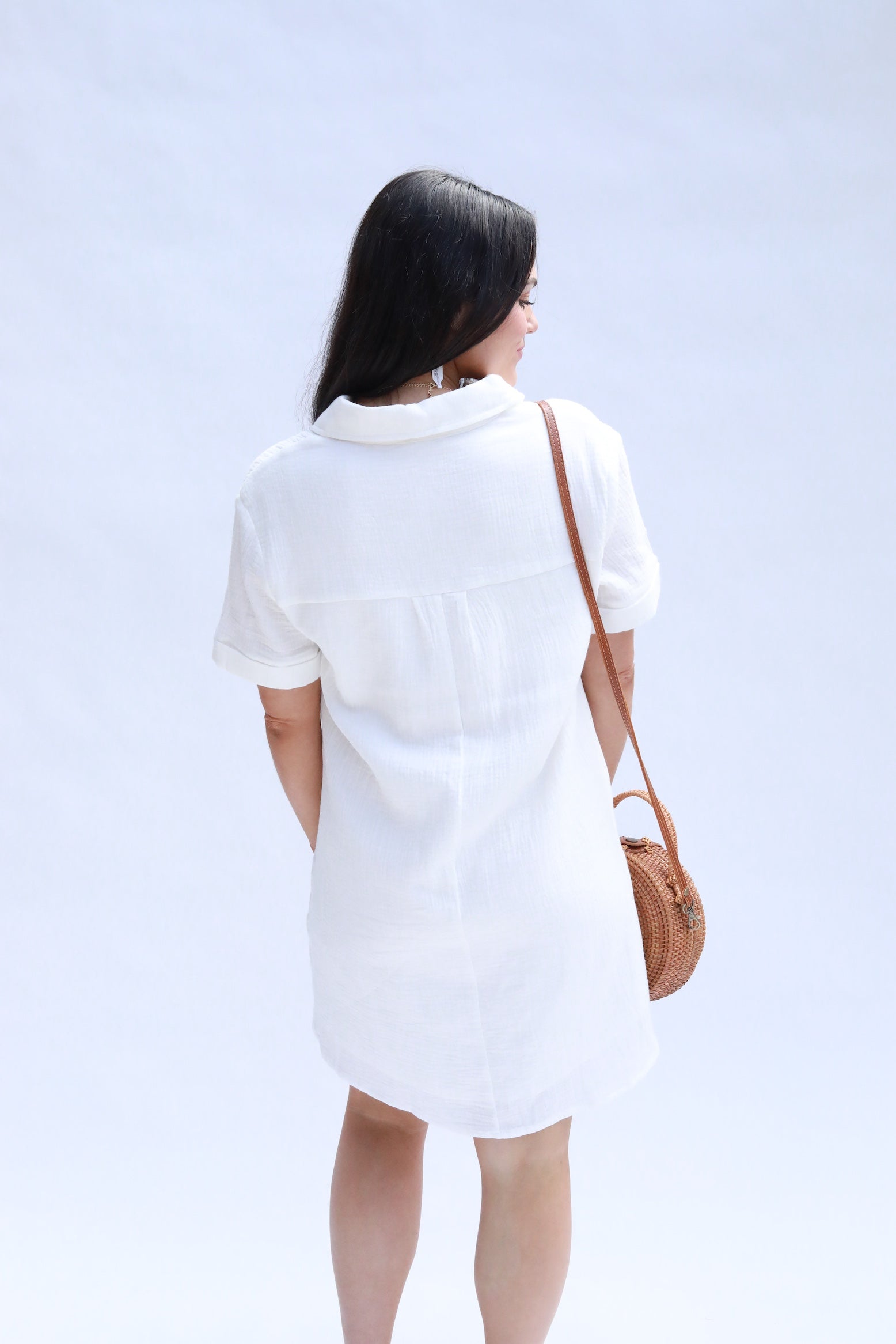 Crinkle Shirt Dress