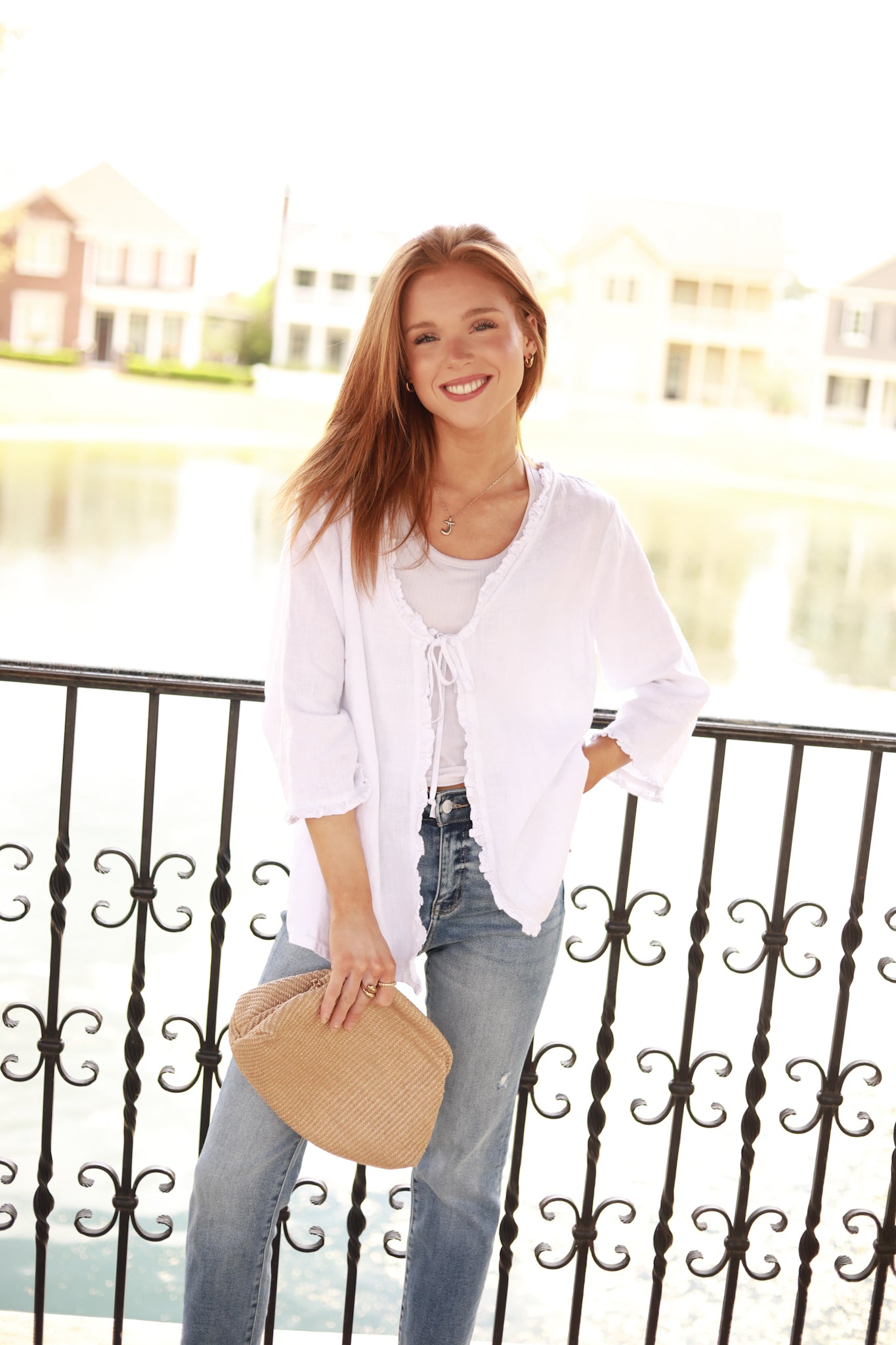 Tie Front Linen Jacket