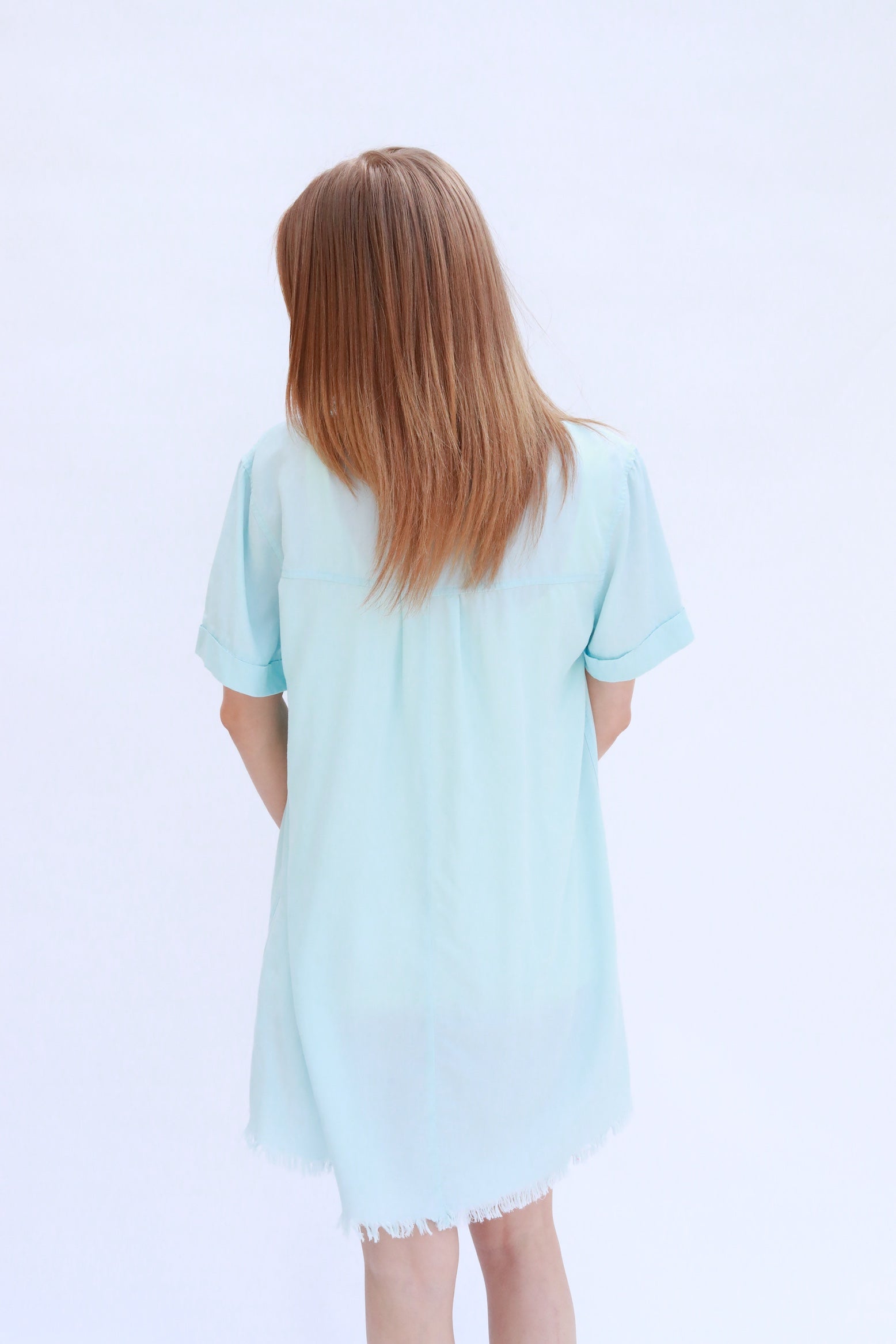 Cuffed Collar Henley Dress