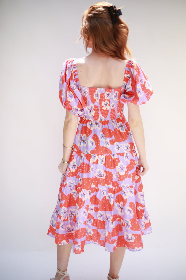 Smocked Top Floral Dress