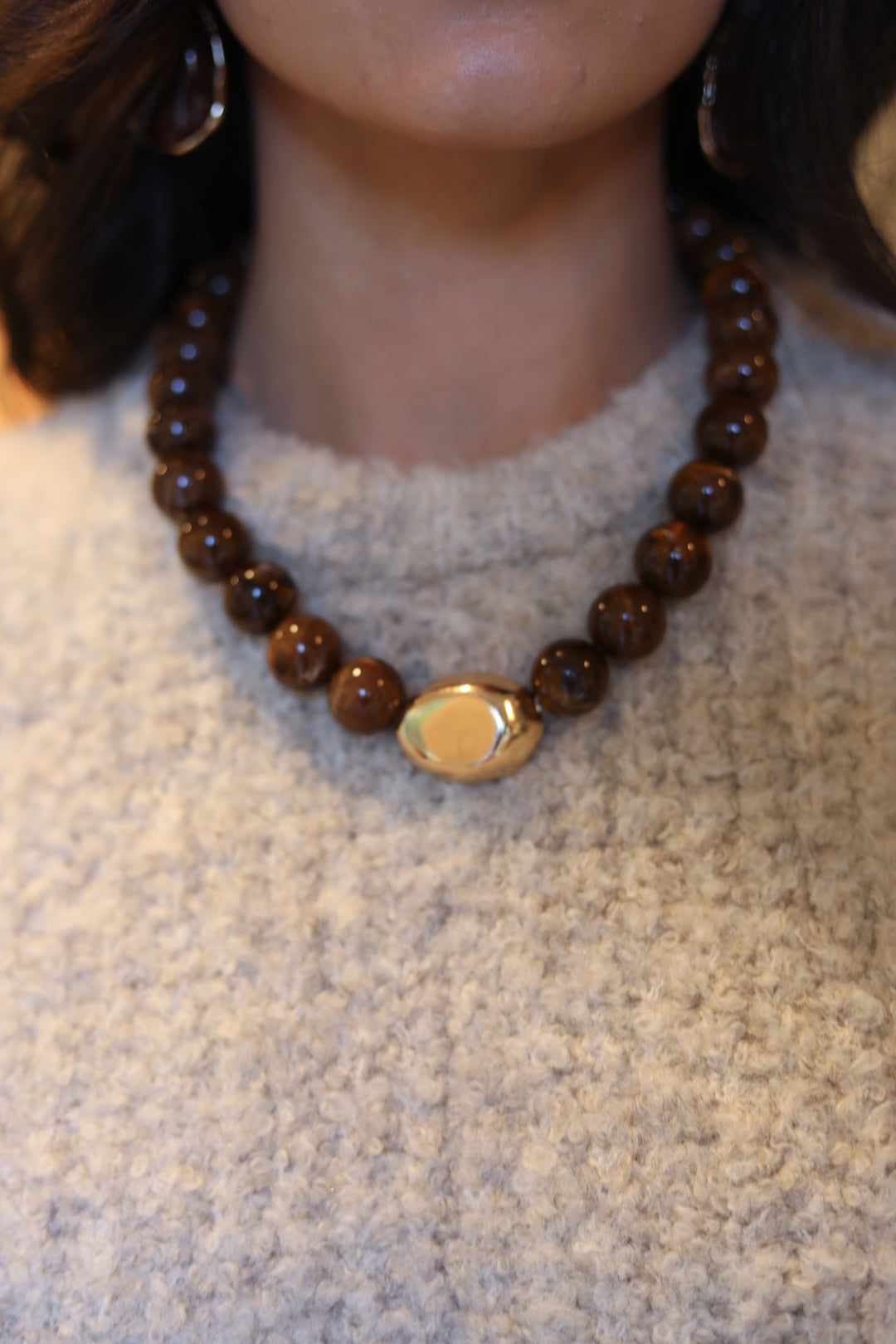 Chunky Beaded Statement Necklace