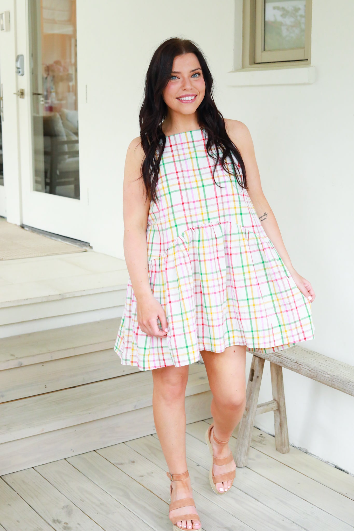 Colorful Plaid Dress